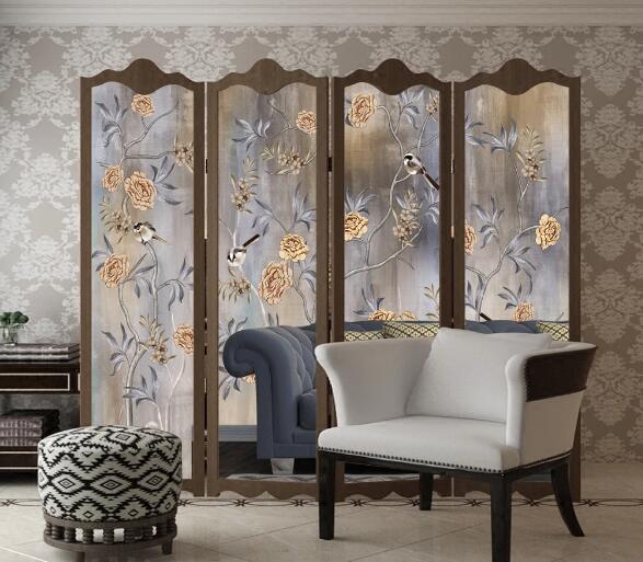 3D Yellow Peony WC1721 Wall Murals