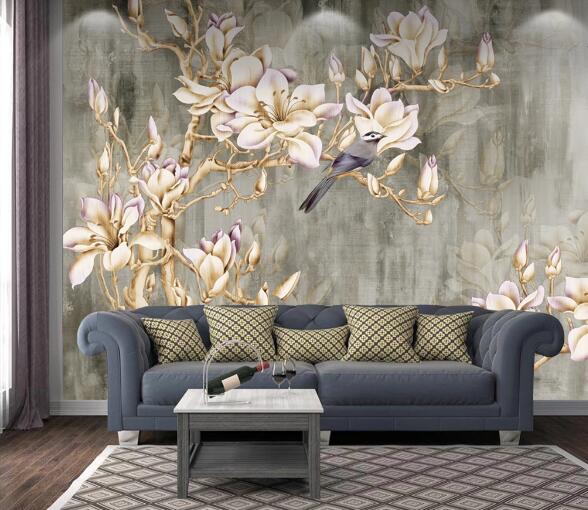 3D Blooming Bird WC1621 Wall Murals