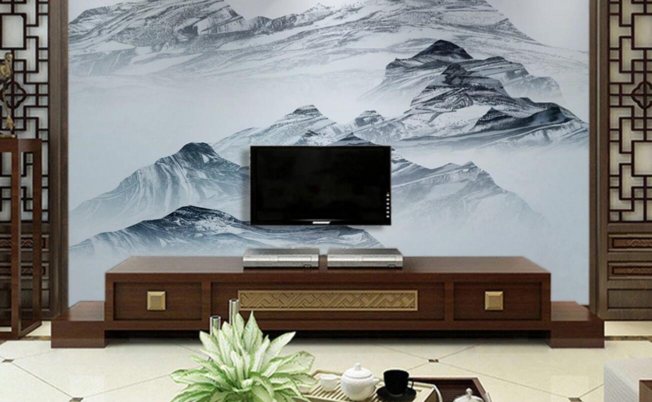 3D Mountain Texture WC1196 Wall Murals