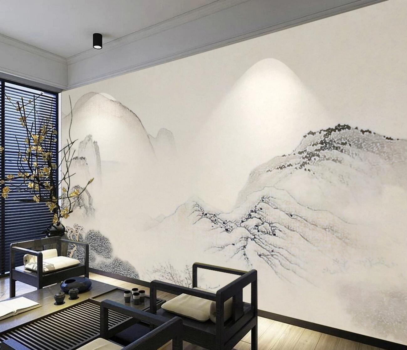 3D Hillside Tree WC1167 Wall Murals