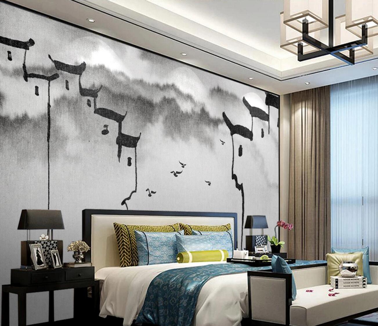 3D Roof Pattern WC1166 Wall Murals