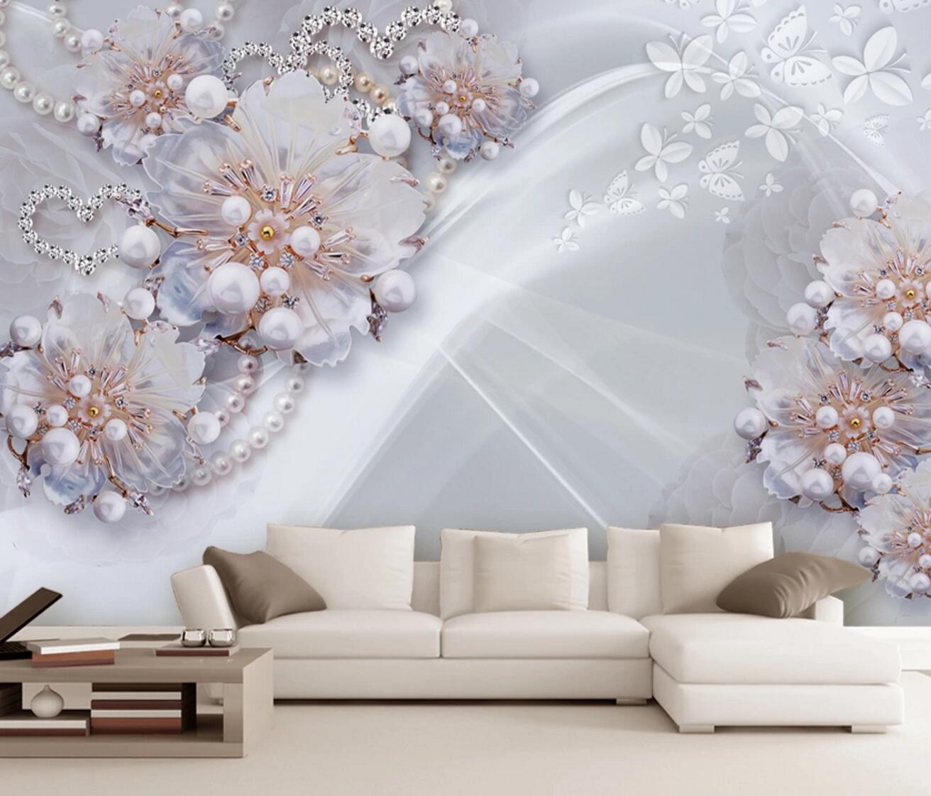 3D Flower Brooch WC288 Wall Murals