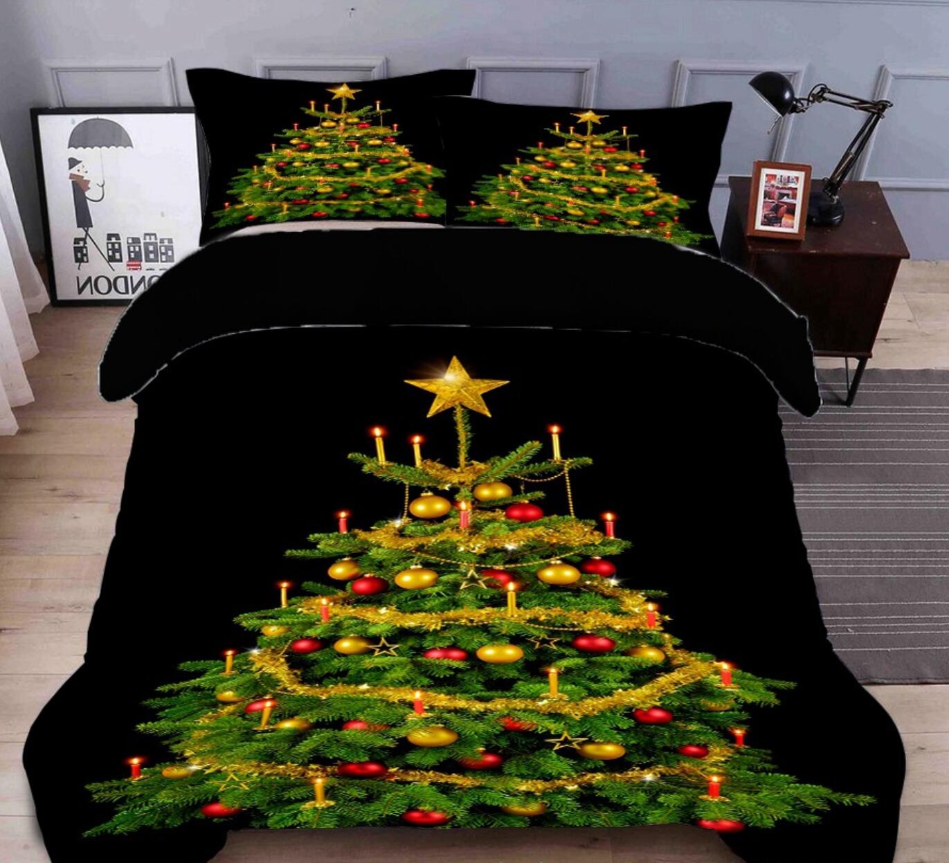 3D Christmas Tree 31208 Christmas Quilt Duvet Cover Xmas Bed Pillowcases