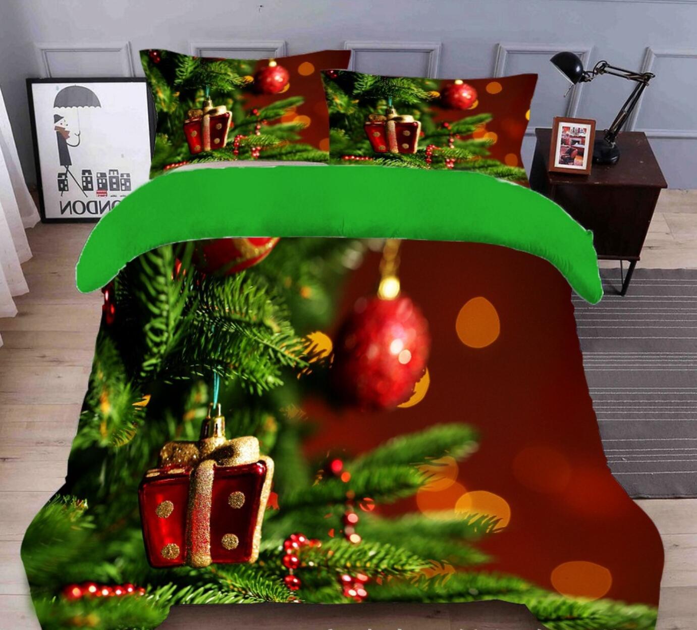 3D Branch Gift Pendant 31213 Christmas Quilt Duvet Cover Xmas Bed Pillowcases