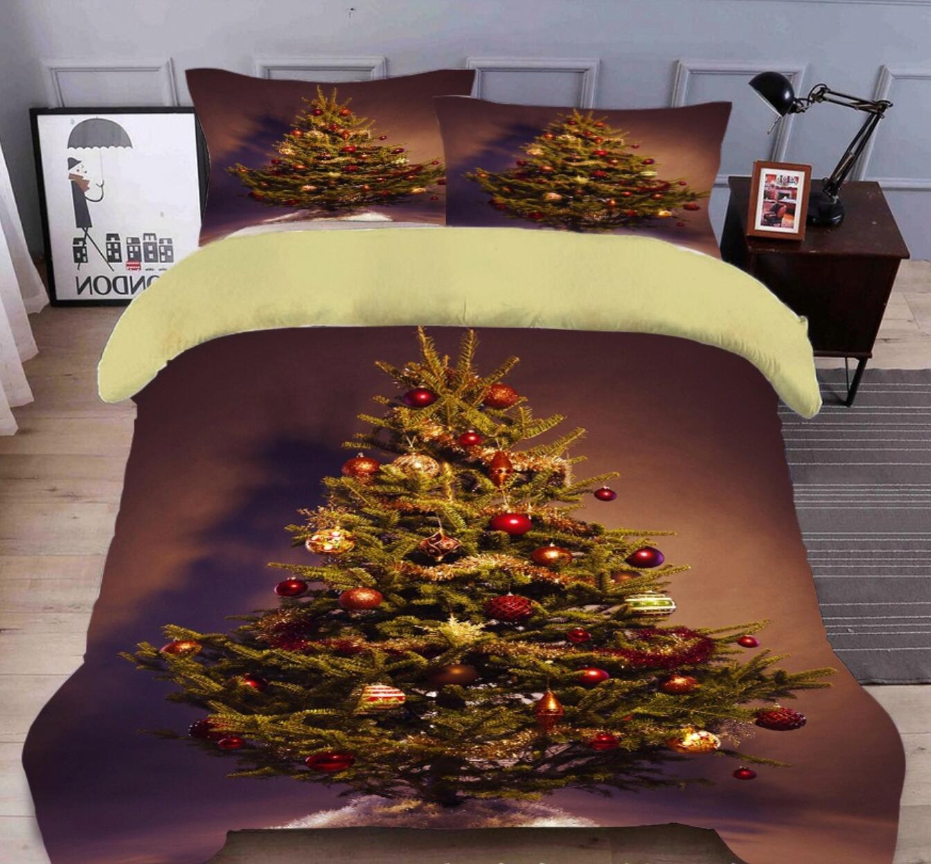 3D Tree 31233 Christmas Quilt Duvet Cover Xmas Bed Pillowcases