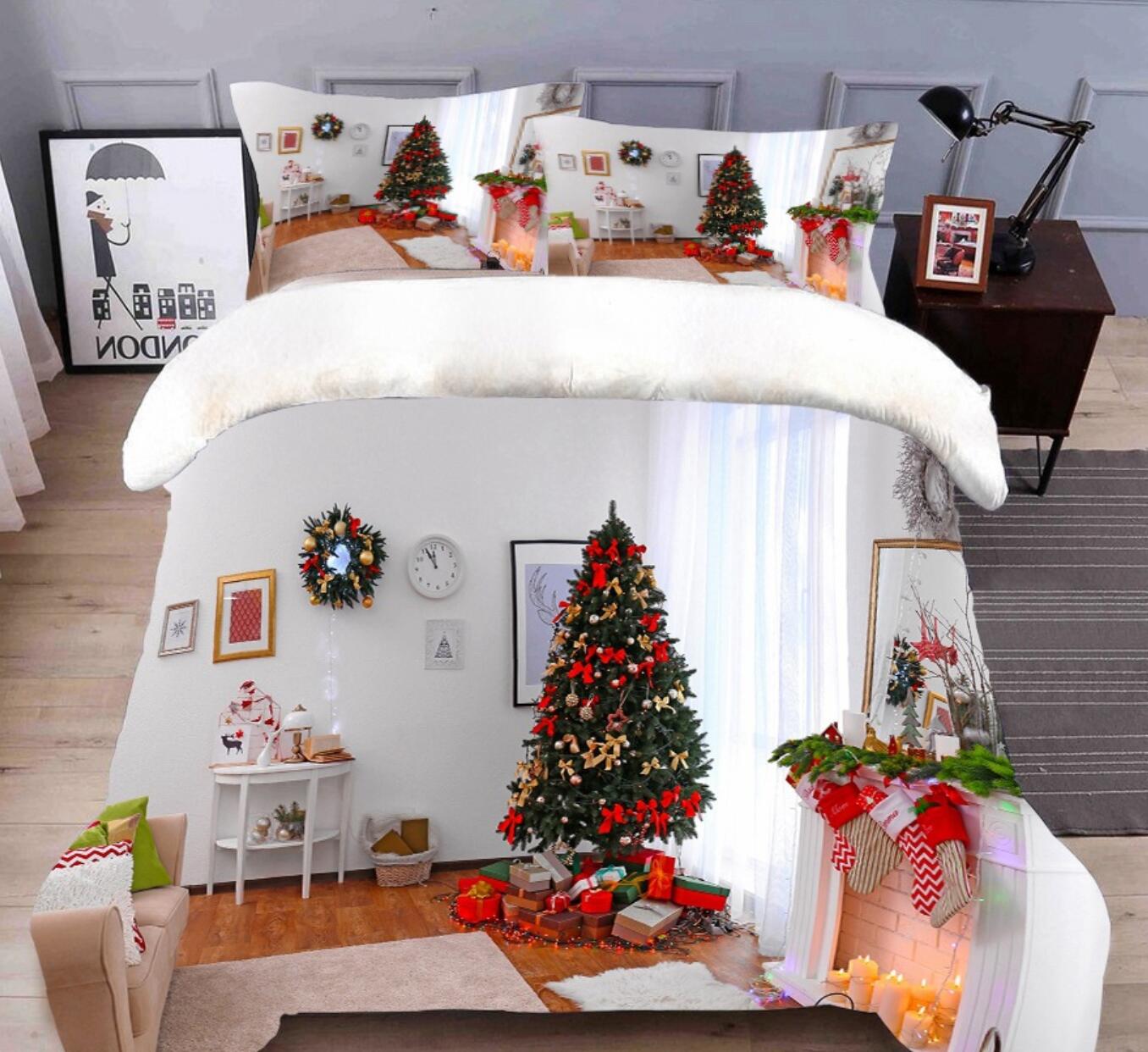 3D Christmas Tree 32012 Christmas Quilt Duvet Cover Xmas Bed Pillowcases