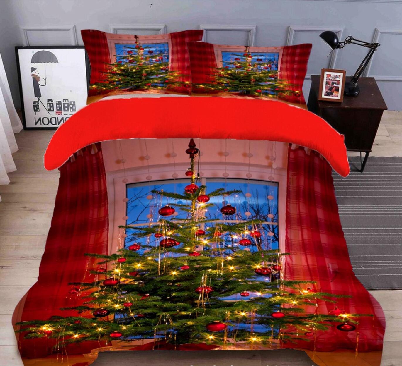 3D Christmas Tree 32044 Christmas Quilt Duvet Cover Xmas Bed Pillowcases