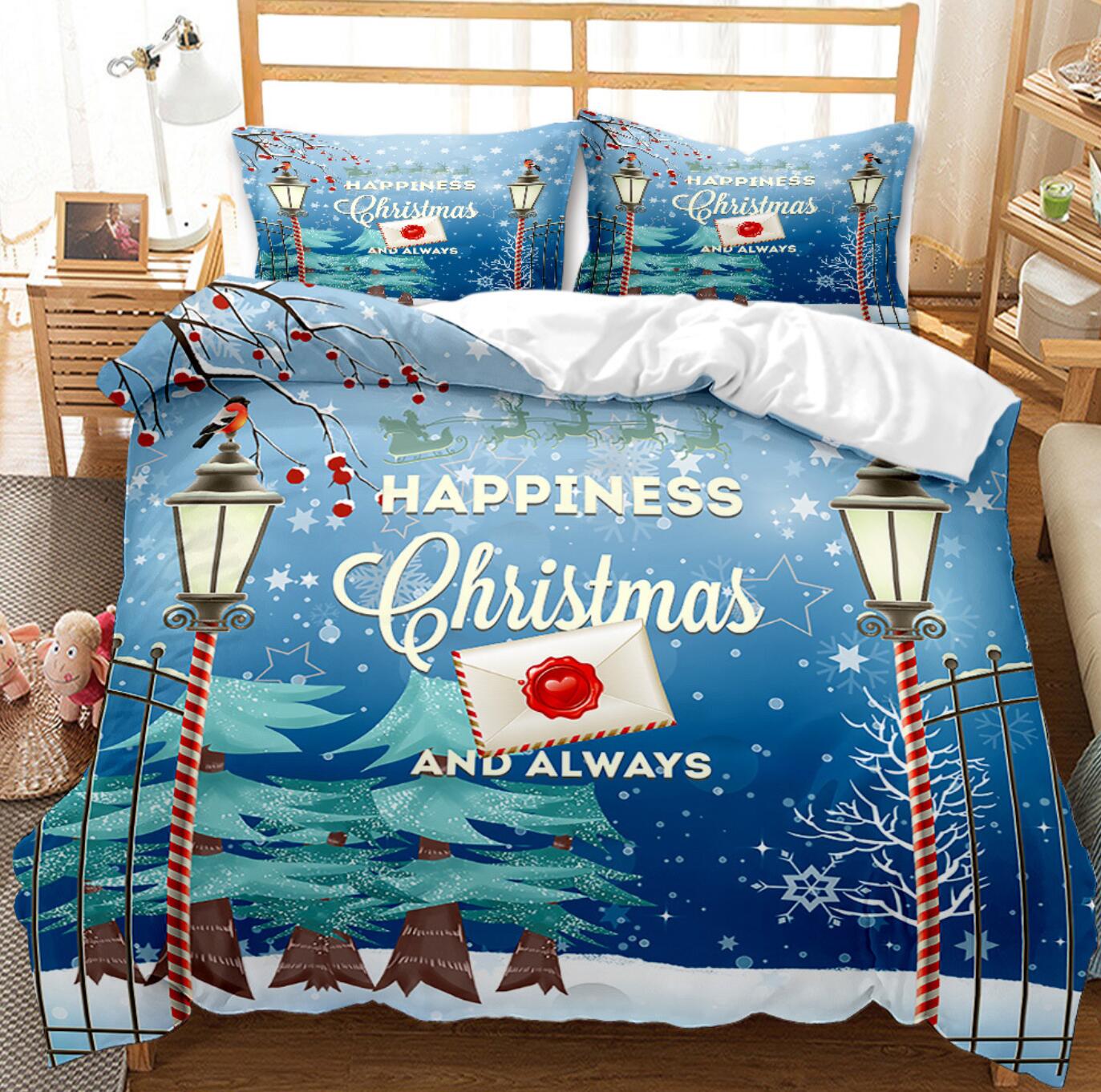 3D Tree Snow 32084 Christmas Quilt Duvet Cover Xmas Bed Pillowcases