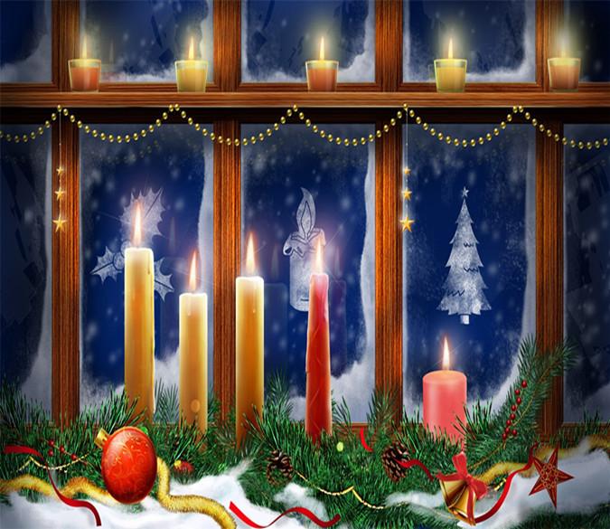 3D Christmas Candle 767 Wallpaper AJ Wallpaper 