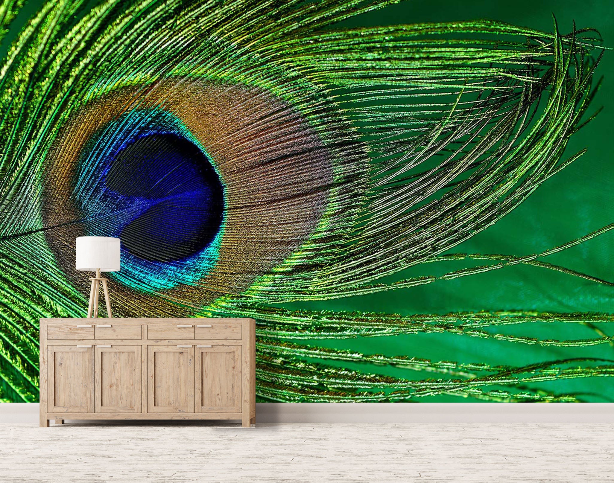 3D Peacock Feather 212 Wall Murals