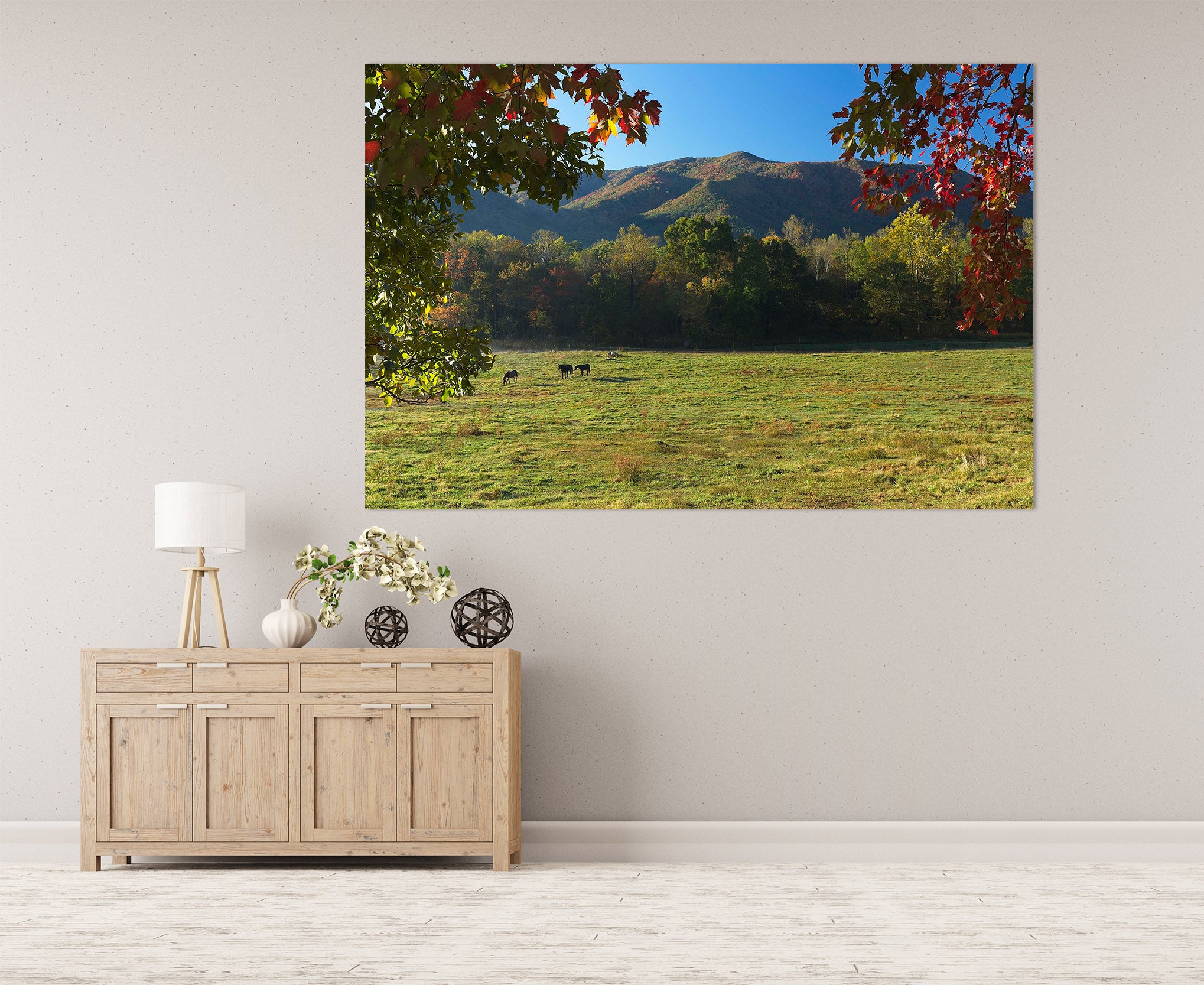 3D Horses Valley 012 Kathy Barefield Wall Sticker