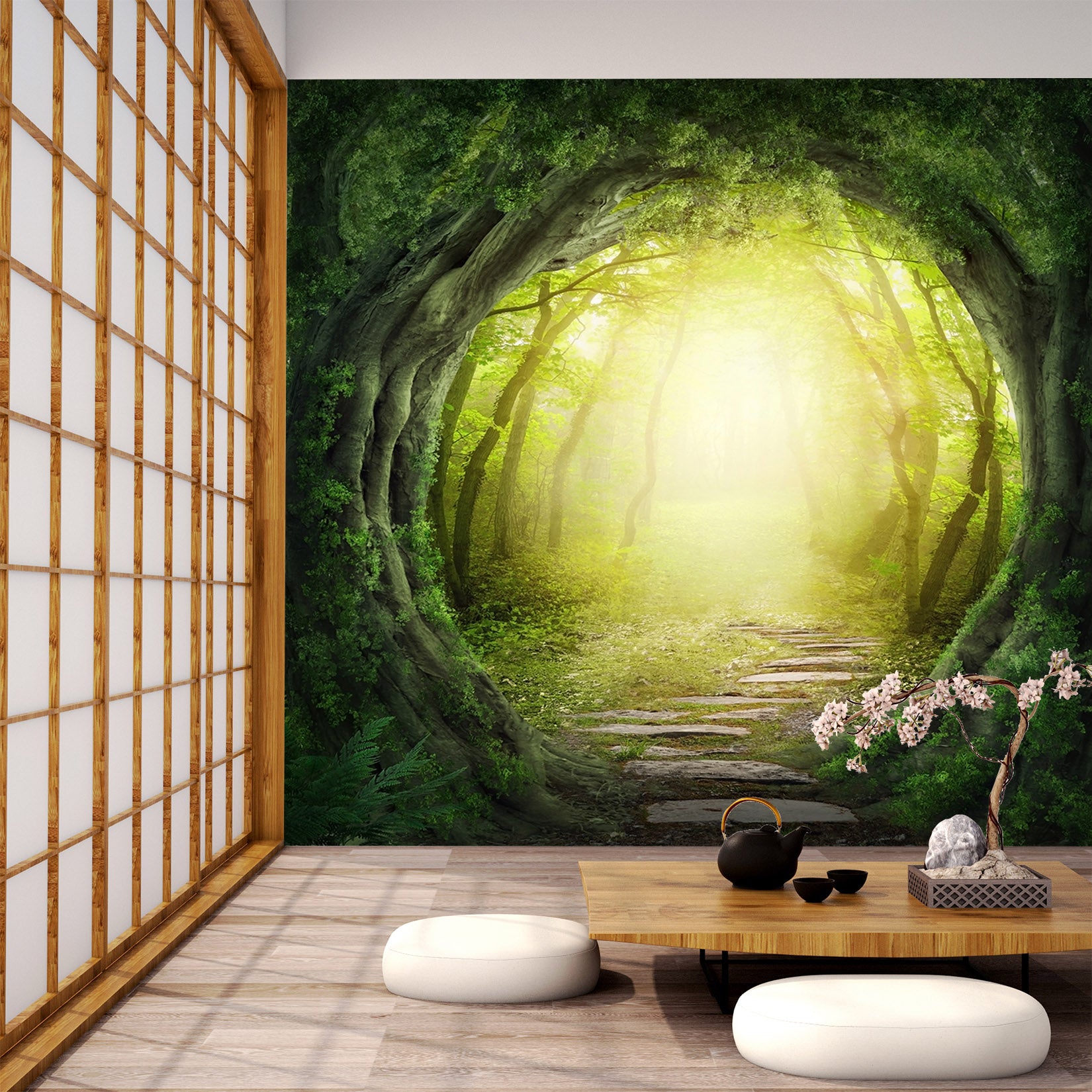 3D Tree Hole 117 Wall Murals