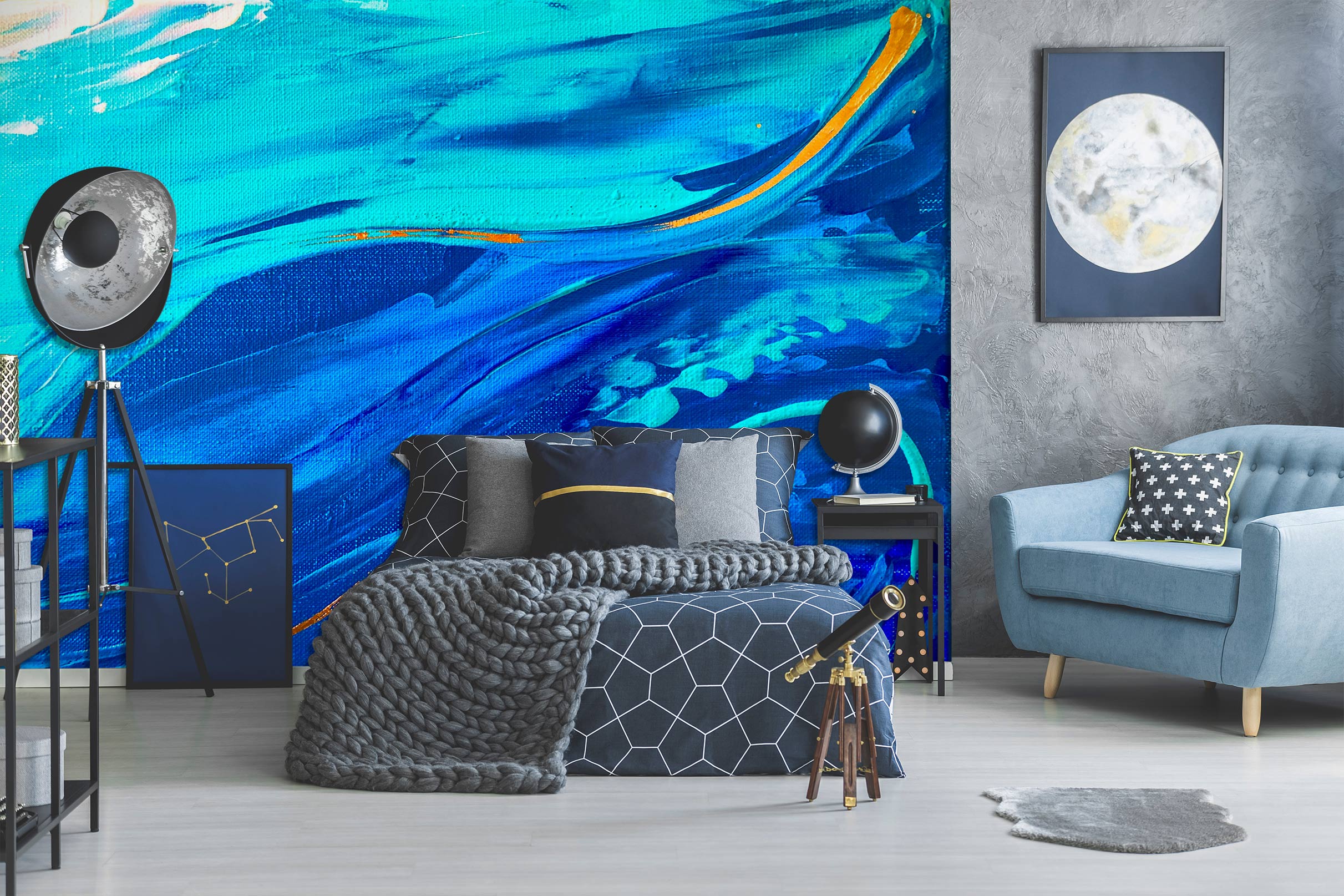 3D Blue Oil Painting 233 Skromova Marina Wall Mural Wall Murals