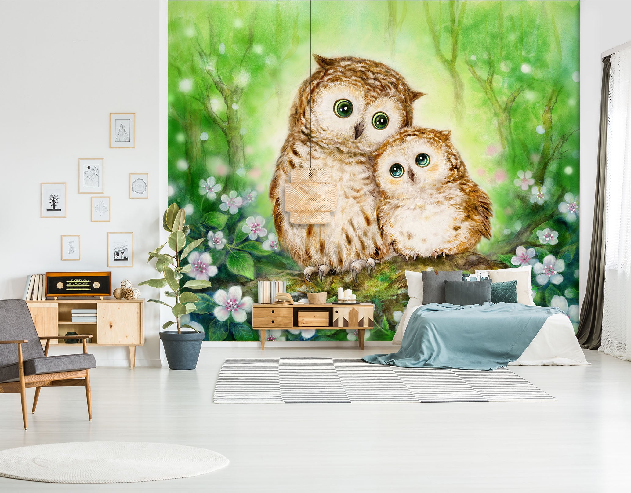 3D Baby Owl 5536 Kayomi Harai Wall Mural Wall Murals