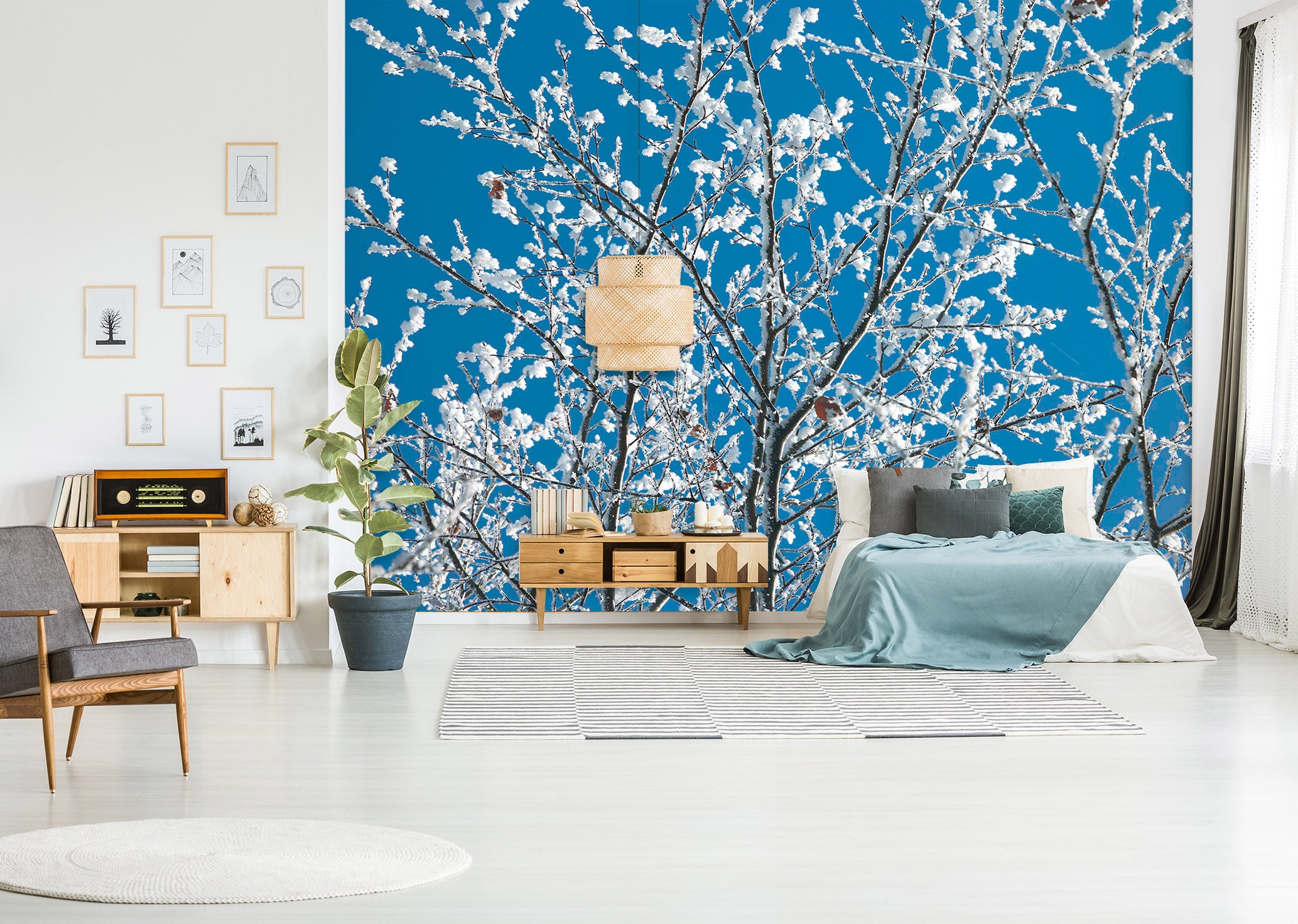 3D Snowflake Tree 1407 Assaf Frank Wall Mural Wall Murals