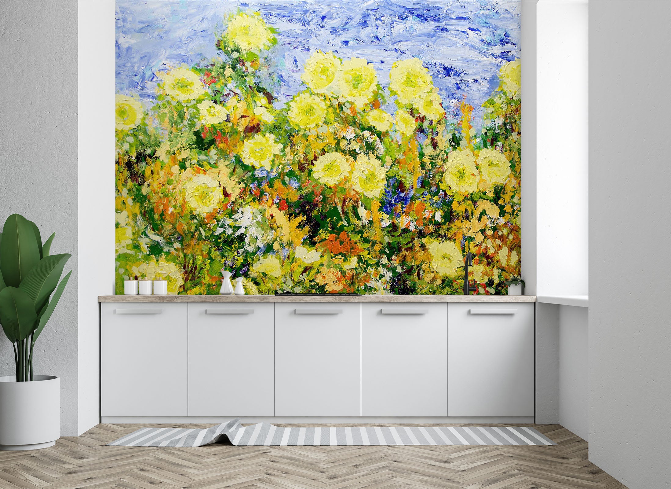 3D Summer Chrysanthemum 116 Allan P. Friedlander Wall Mural Wall Murals