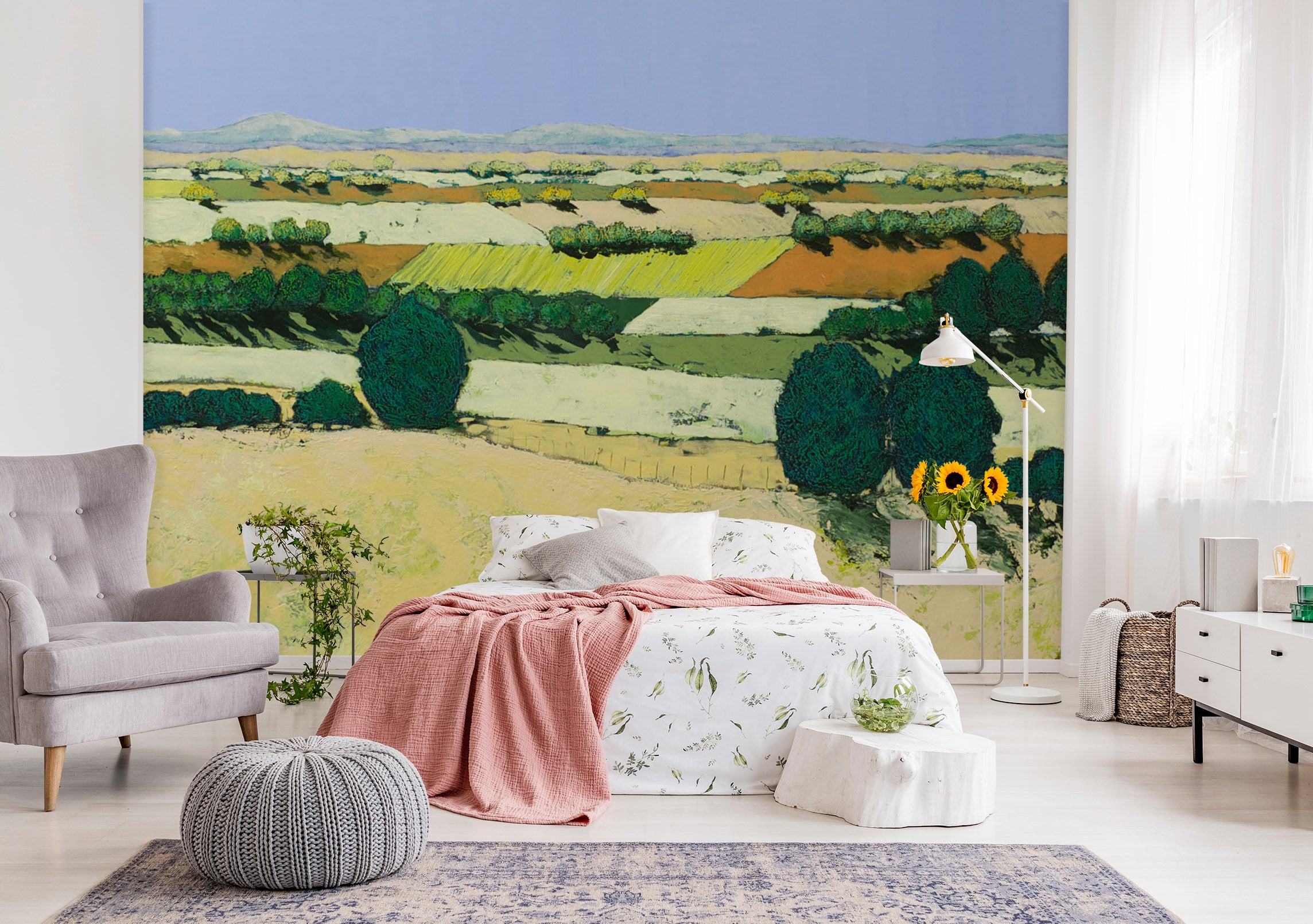 3D Summer Field 105 Allan P. Friedlander Wall Mural Wall Murals