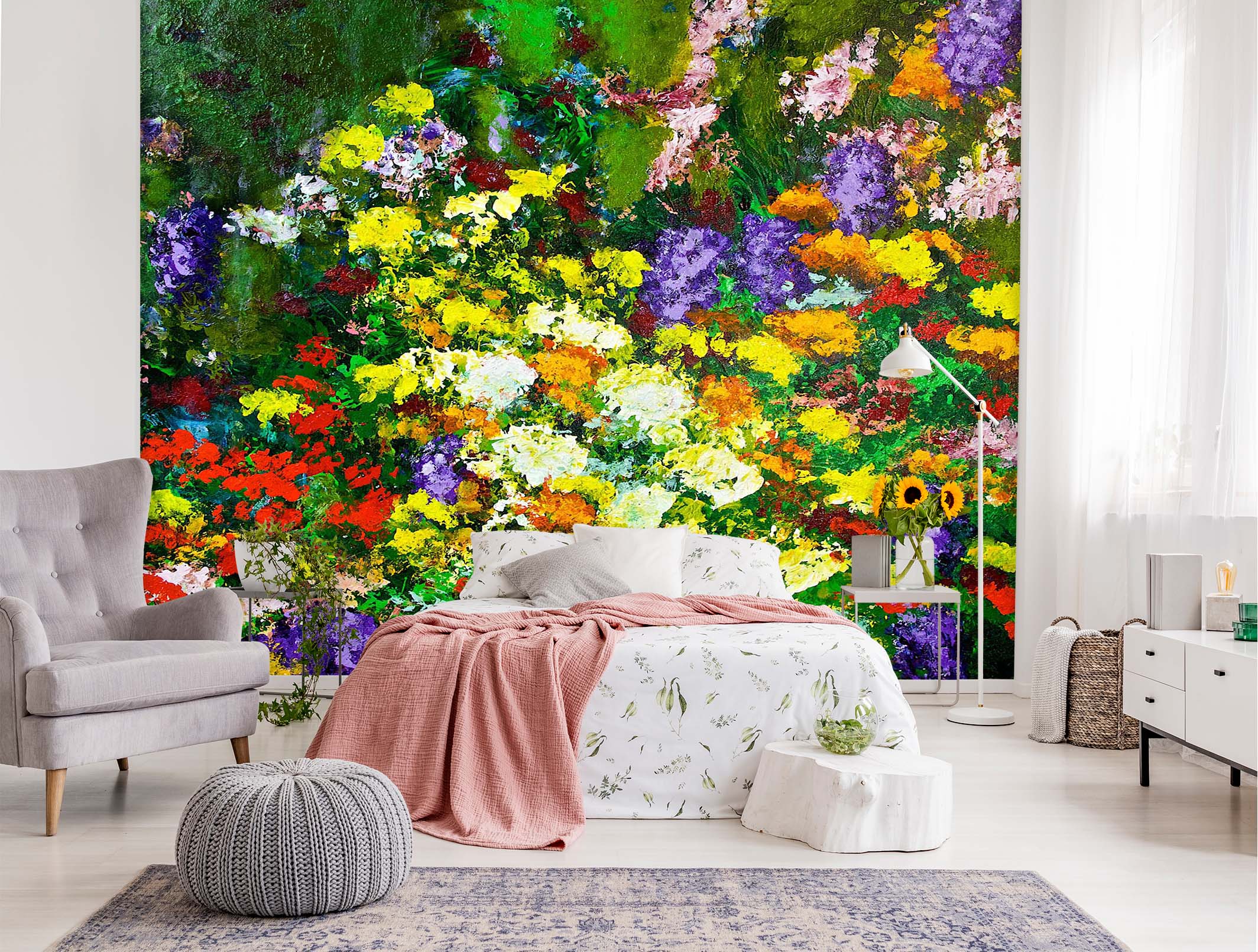 3D Flowers Everywhere 110 Allan P. Friedlander Wall Mural Wall Murals