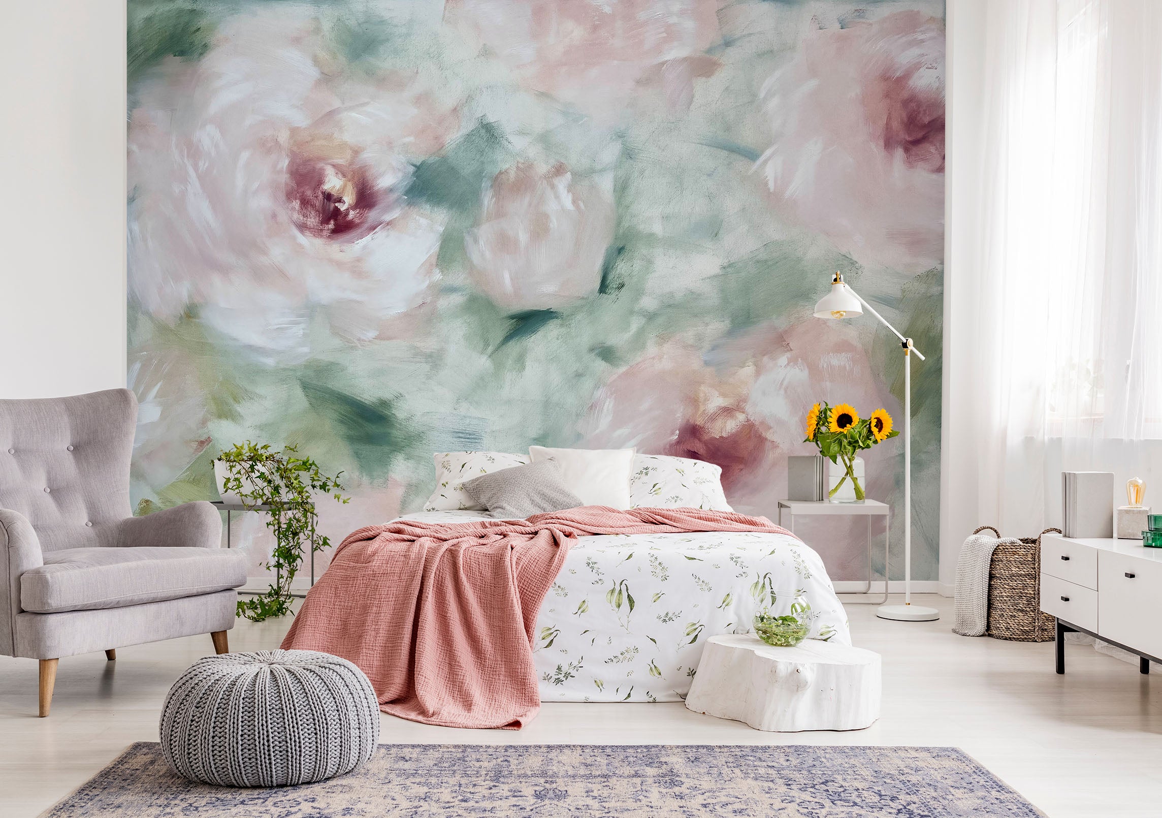 3D Pink Flower 3006 Skromova Marina Wall Mural Wall Murals