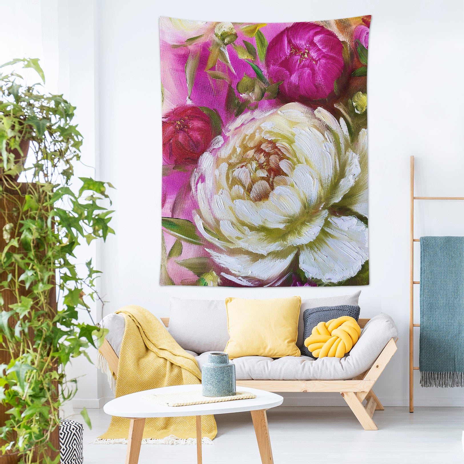 3D White Rose 3716 Skromova Marina Tapestry Hanging Cloth Hang