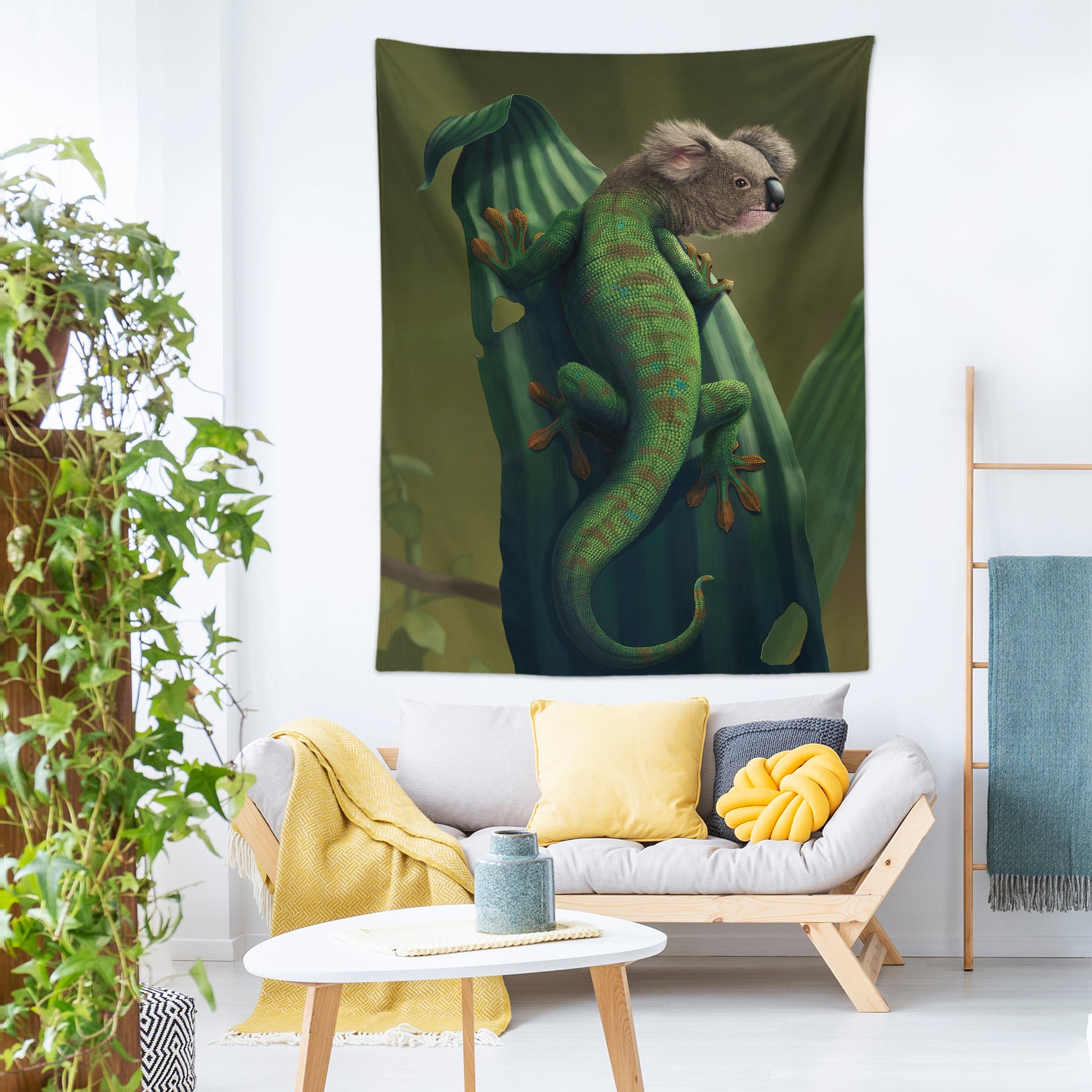 3D Lizard Koala 11705 Vincent Tapestry Hanging Cloth Hang