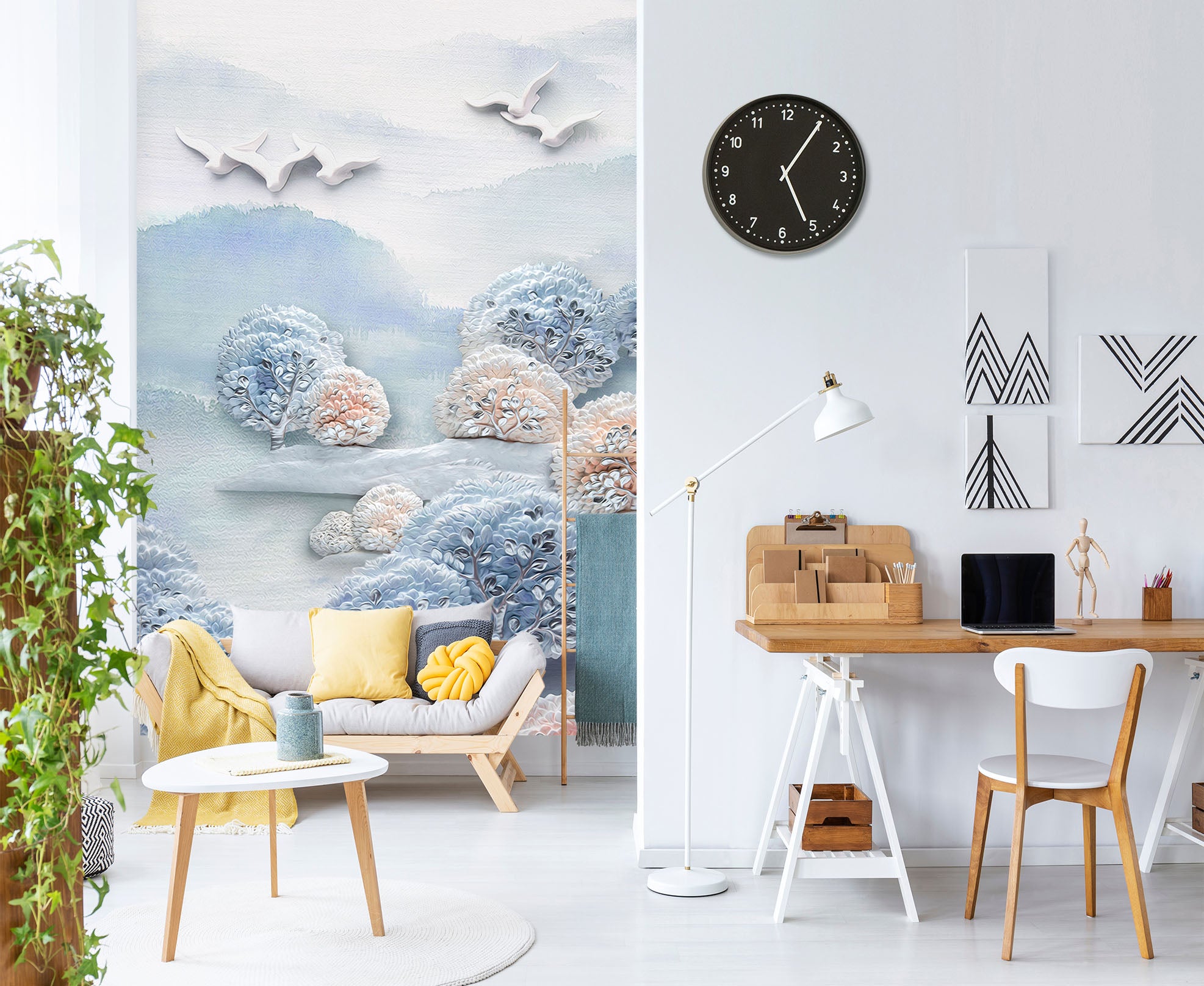 3D Forest Bird 1805 Wall Murals