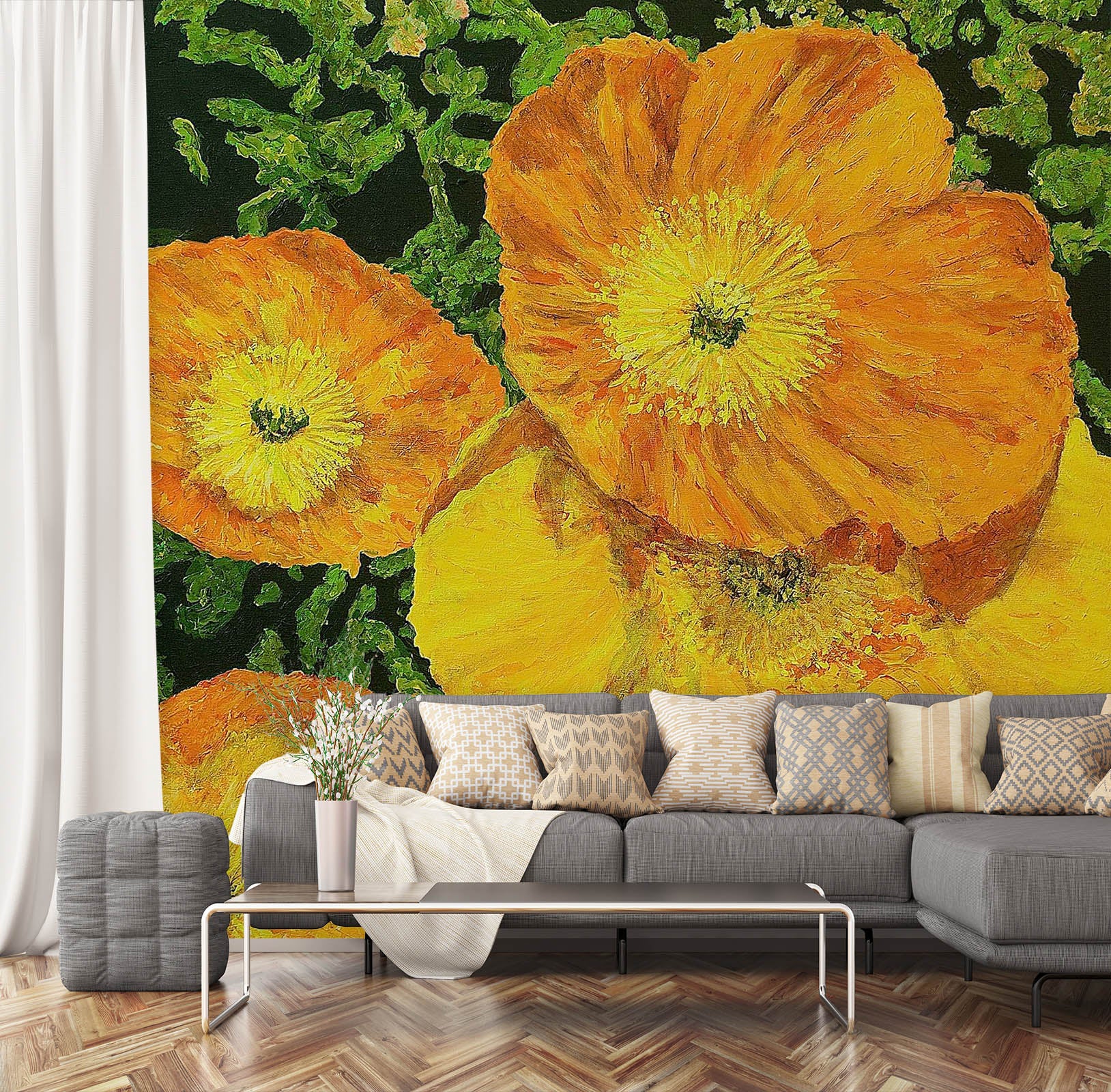 3D Summer Garden 167 Allan P. Friedlander Wall Mural Wall Murals