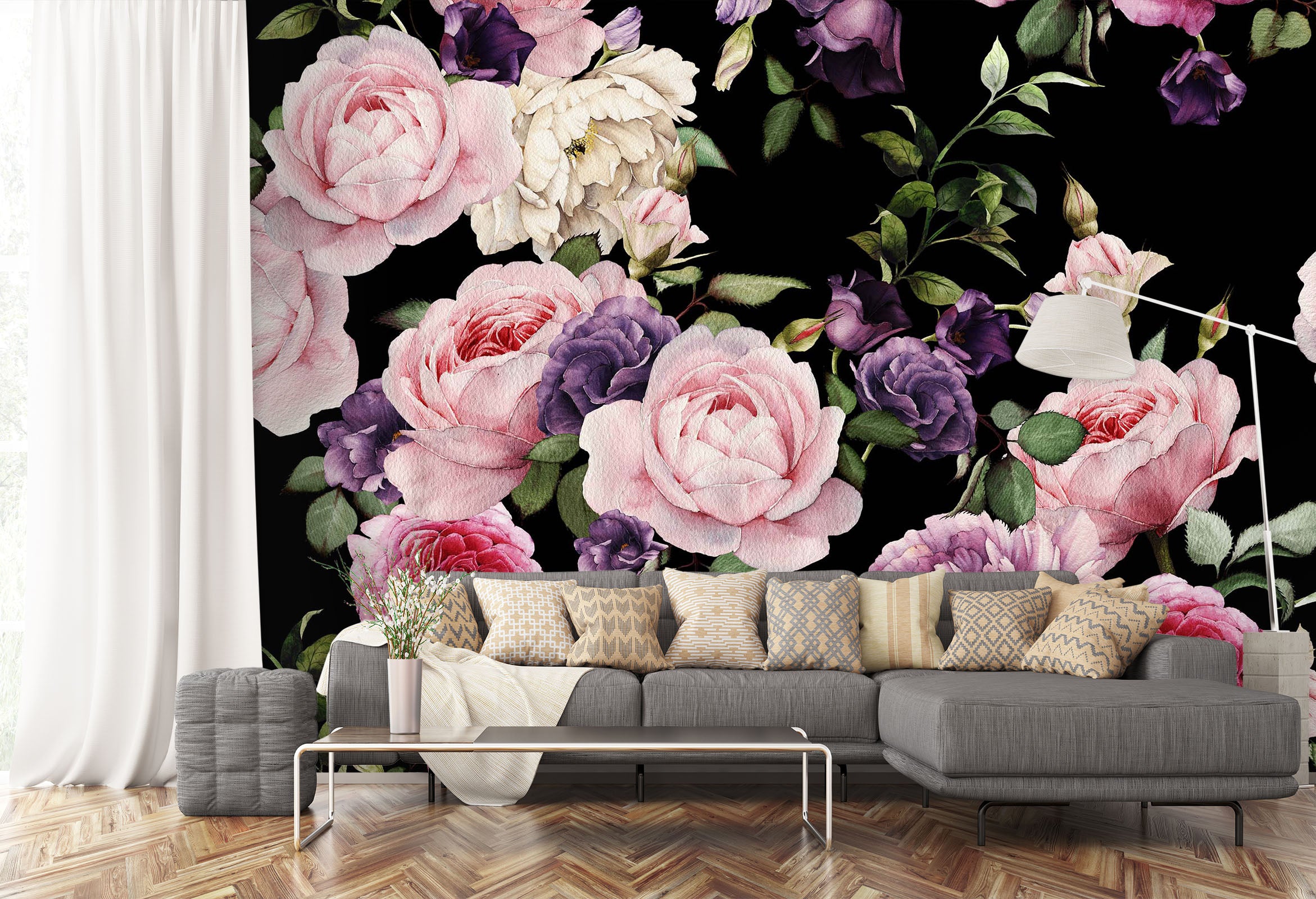 3D Hand Painted Flower 132 Wall Murals