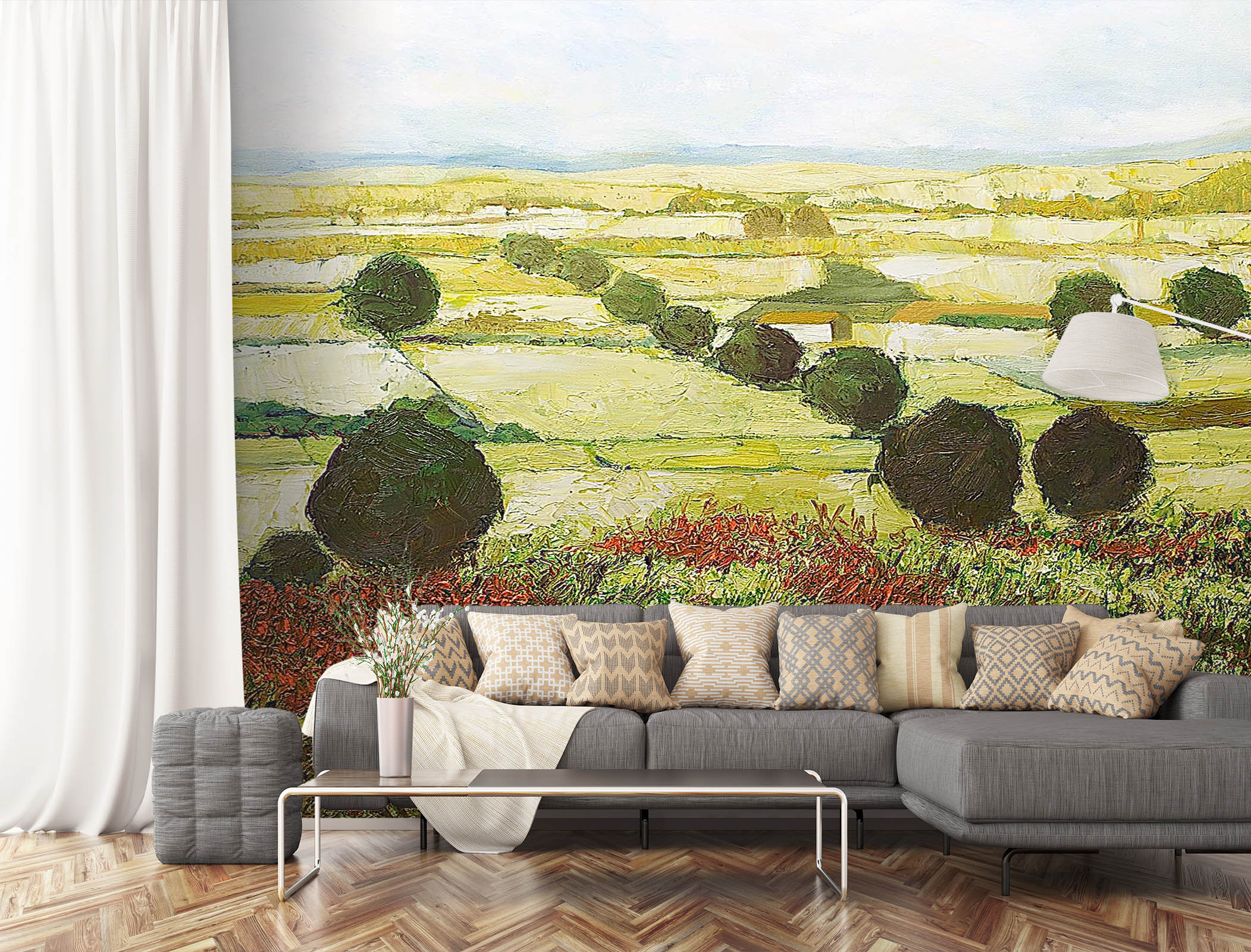 3D Wildflower Valley 101 Allan P. Friedlander Wall Mural Wall Murals