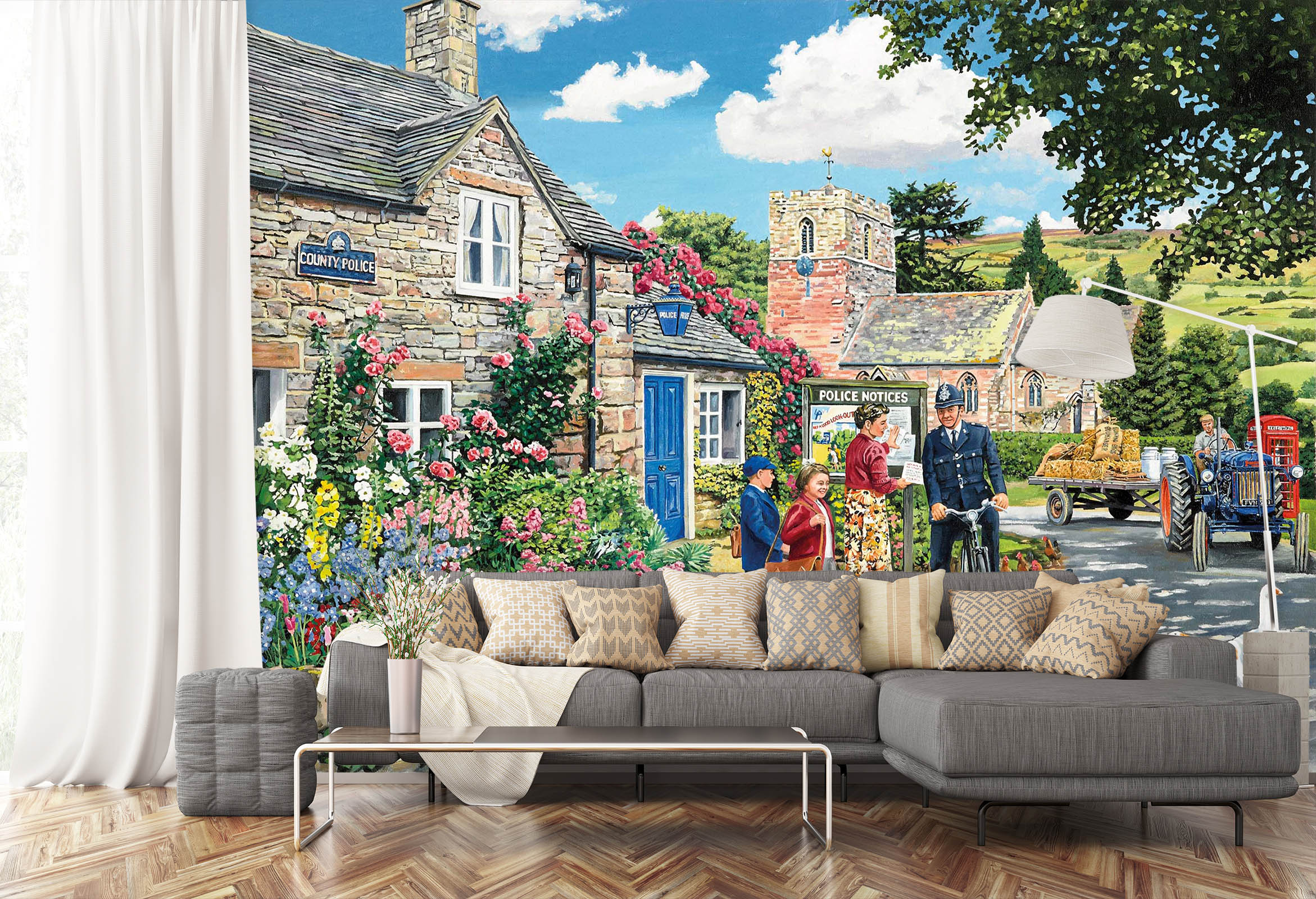 3D The Police House 1063 Trevor Mitchell Wall Mural Wall Murals