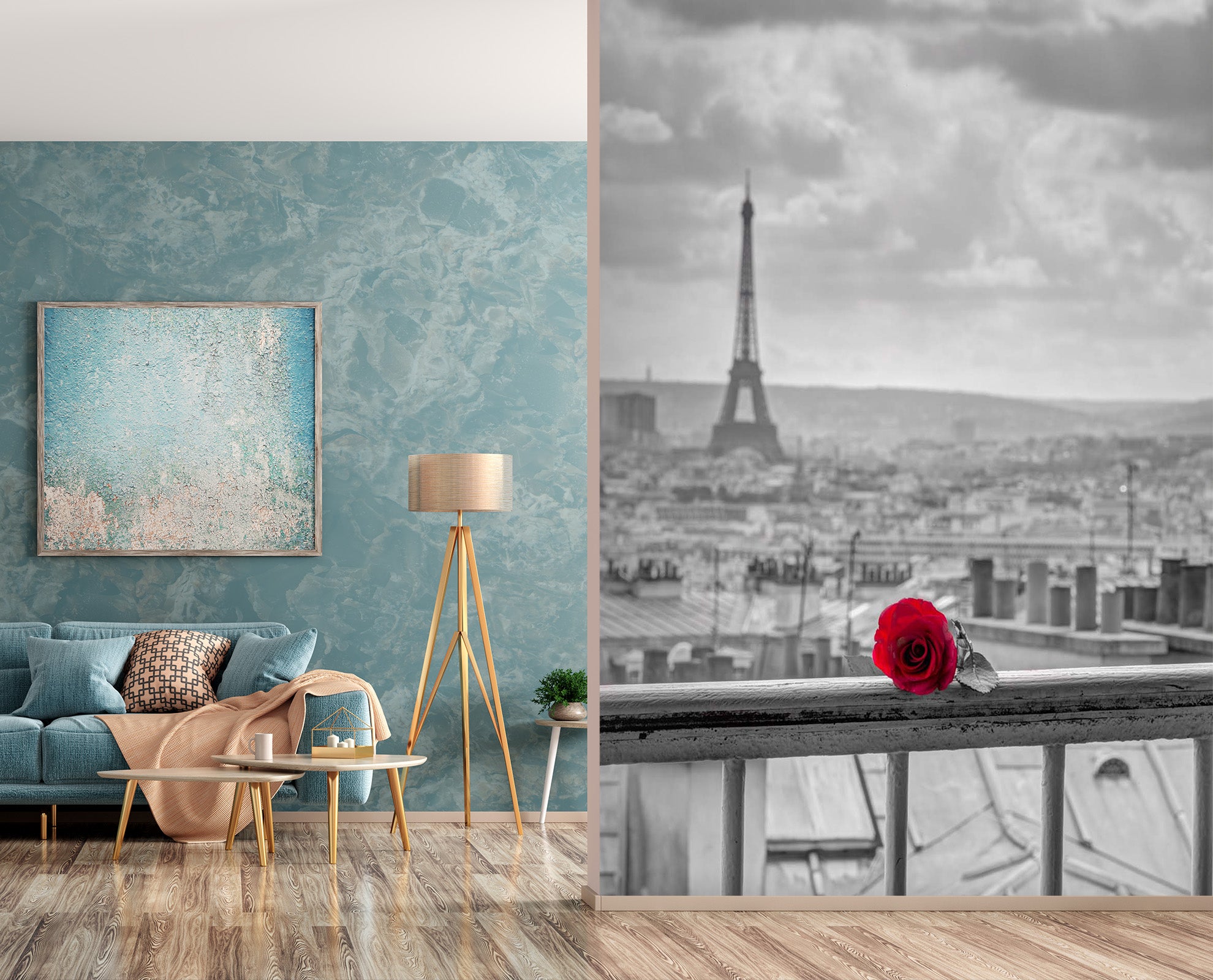 3D Rose Eiffel Tower 108 Assaf Frank Wall Mural Wall Murals