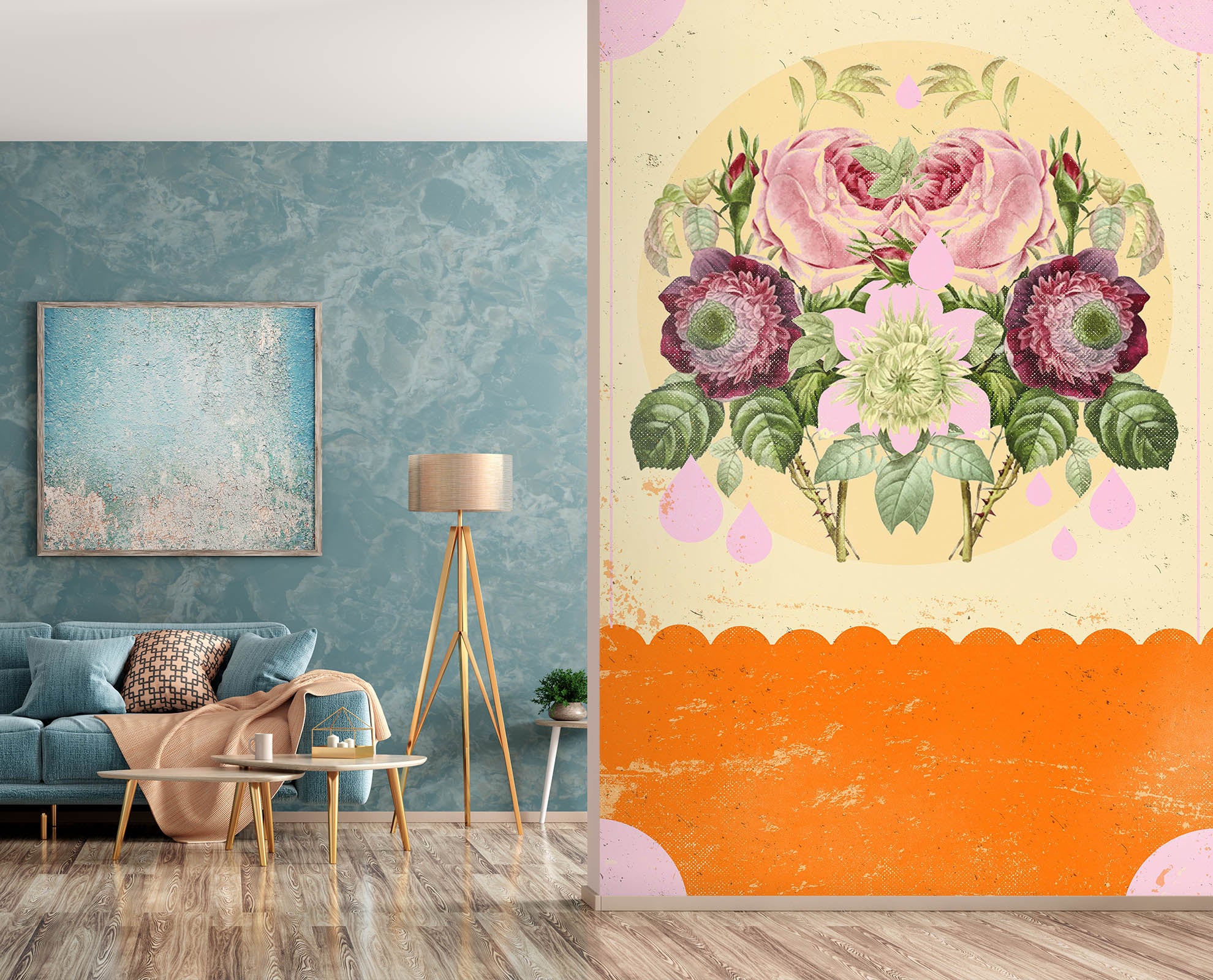 3D Psychedelic Flower 1411 Showdeer Wall Mural Wall Murals