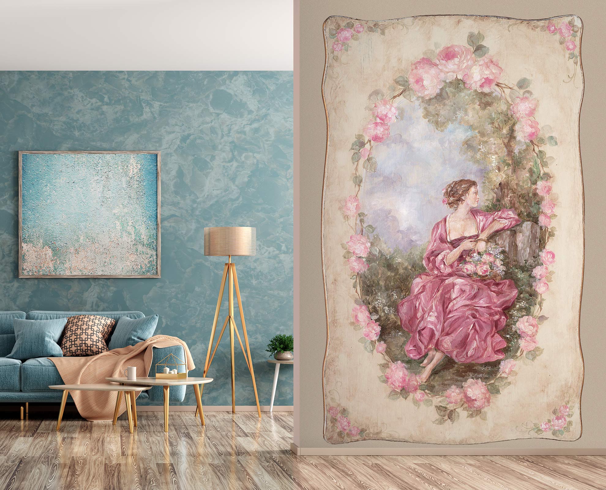 3D Garden Girl 4014 Debi Coules Wall Mural Wall Murals