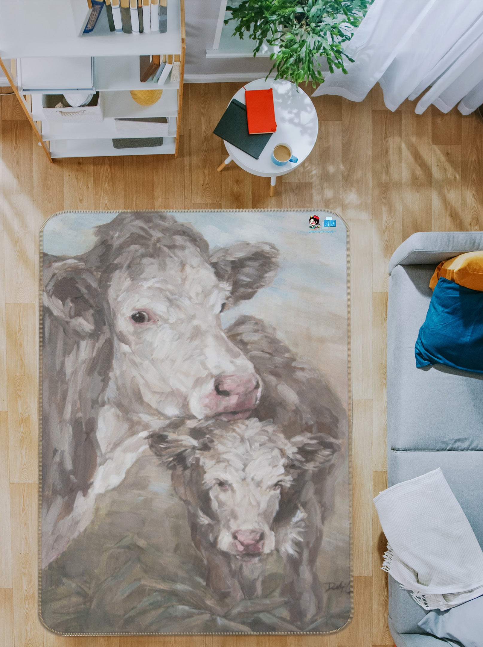 3D Cattle 0181 Debi Coules Rug Non Slip Rug Mat