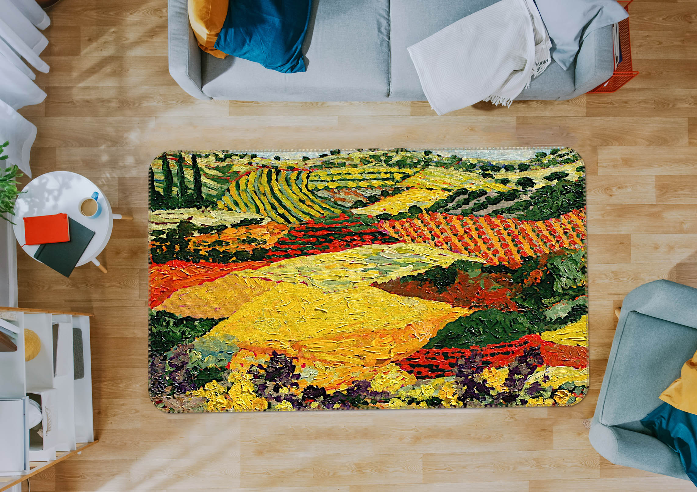 3D Early Clouds 1023 Allan P. Friedlander Rug Non Slip Rug Mat