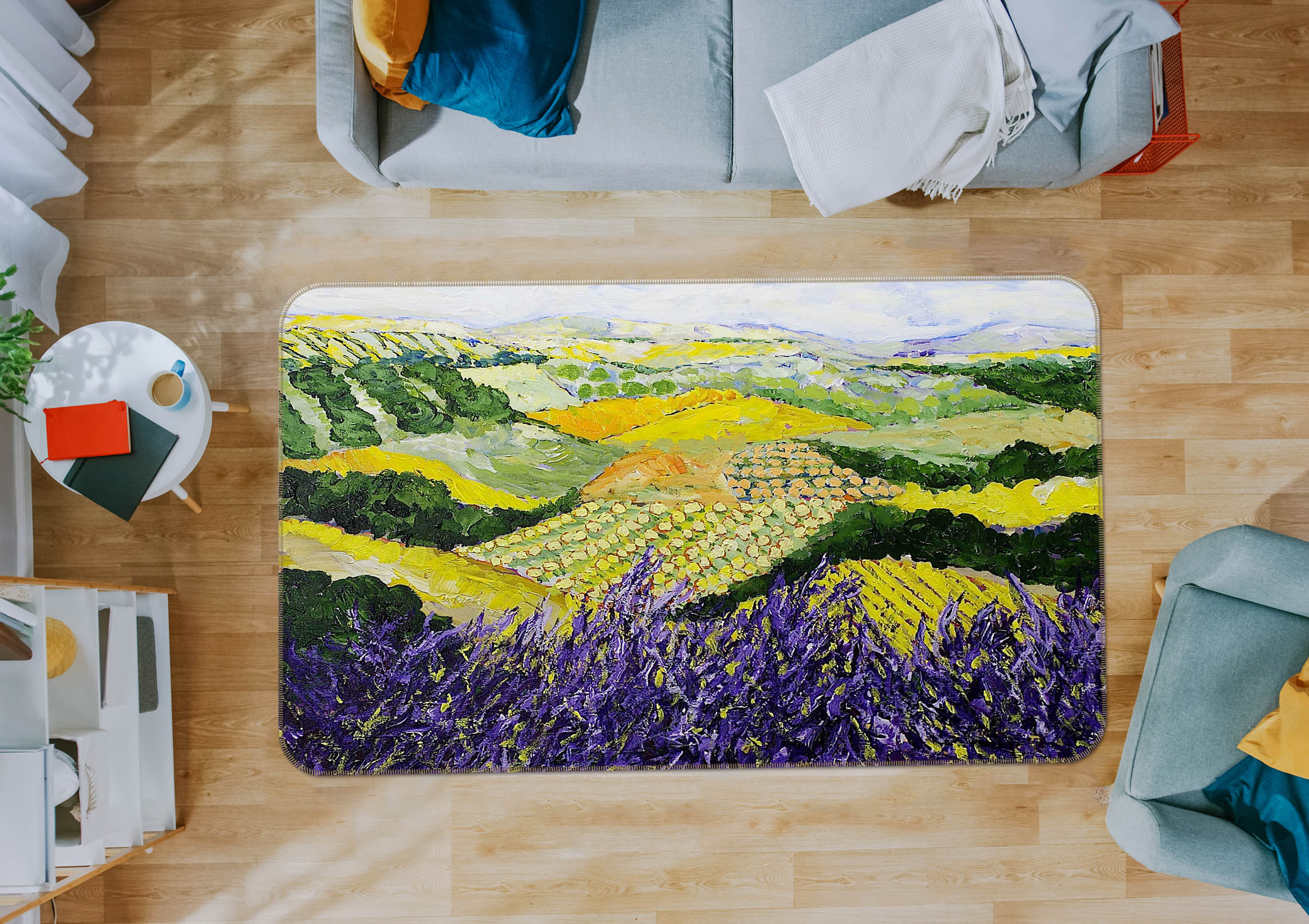 3D Violet Spring 1020 Allan P. Friedlander Rug Non Slip Rug Mat