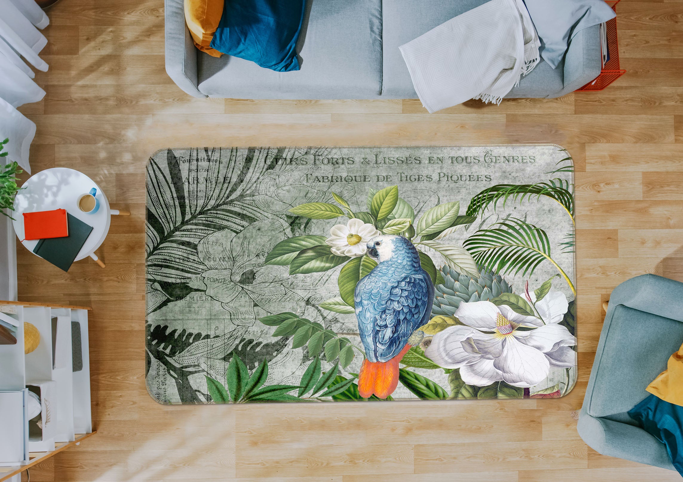 3D Kingdom Of Birds 1035 Andrea haase Rug Non Slip Rug Mat