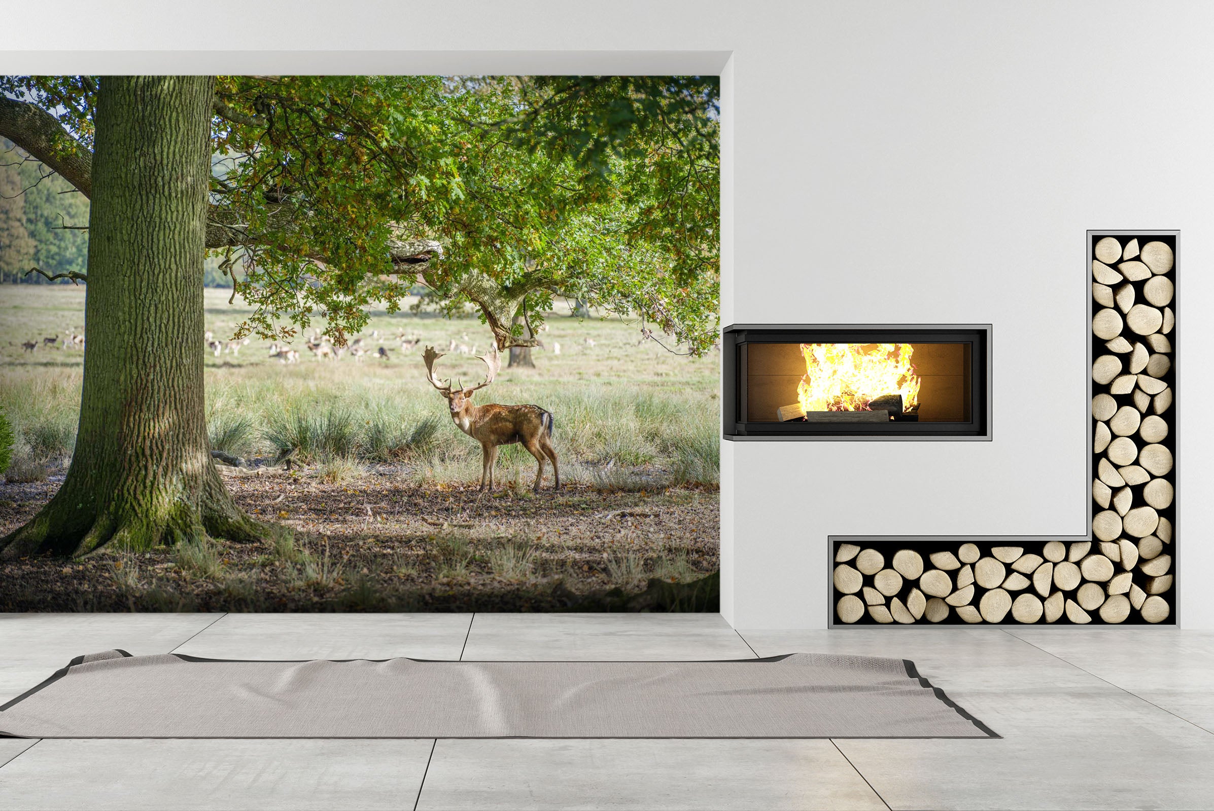 3D Fawn Tree 052 Assaf Frank Wall Mural Wall Murals