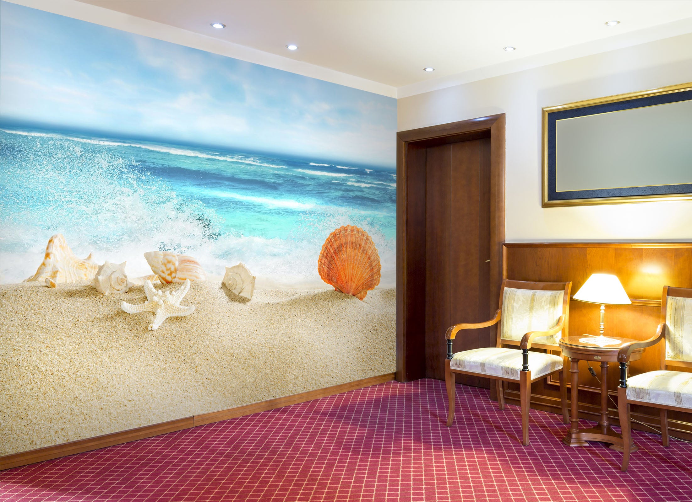 3D Beach Shell 199 Wall Murals