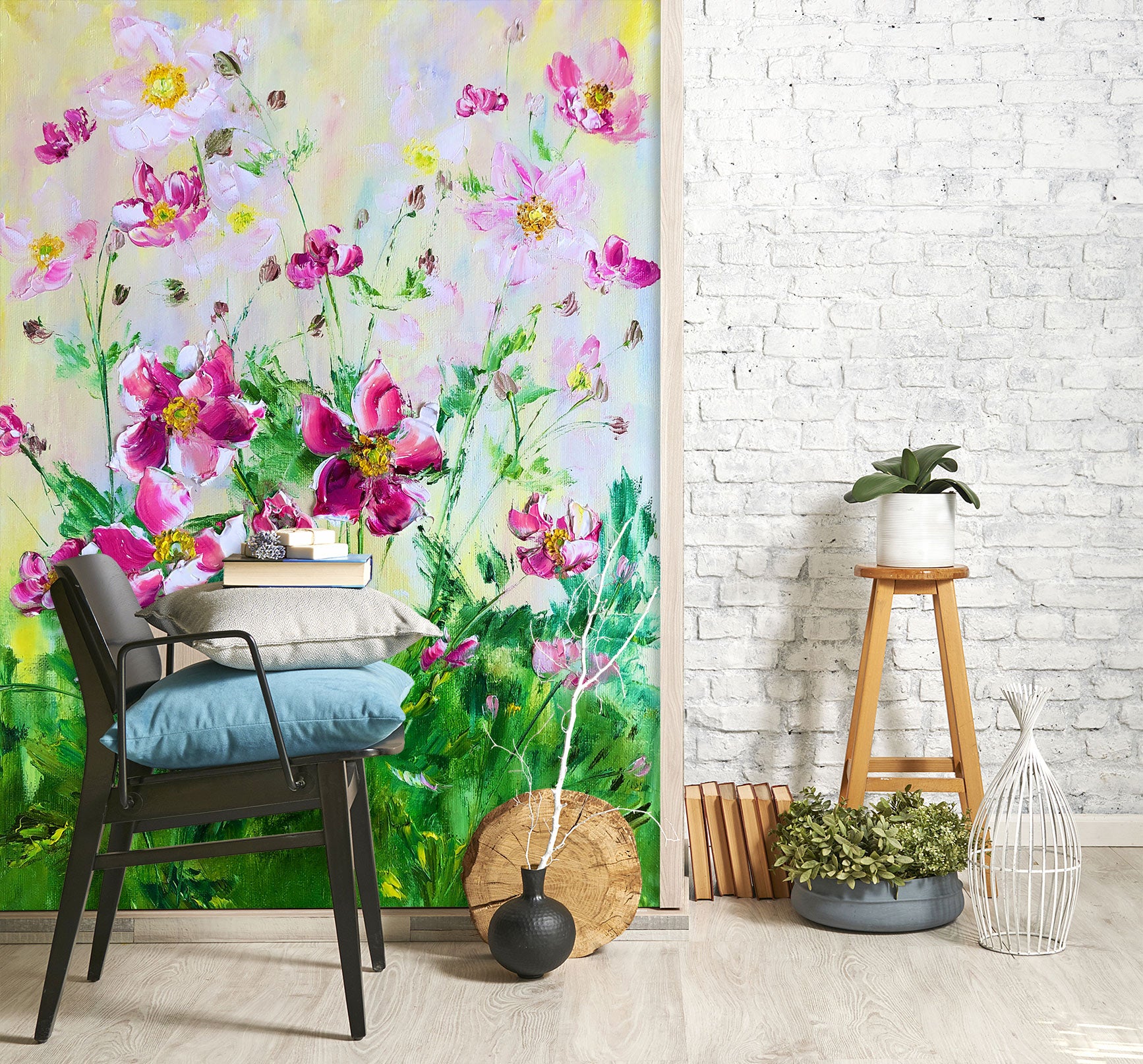 3D Pink Garden 175 Skromova Marina Wall Mural Wall Murals