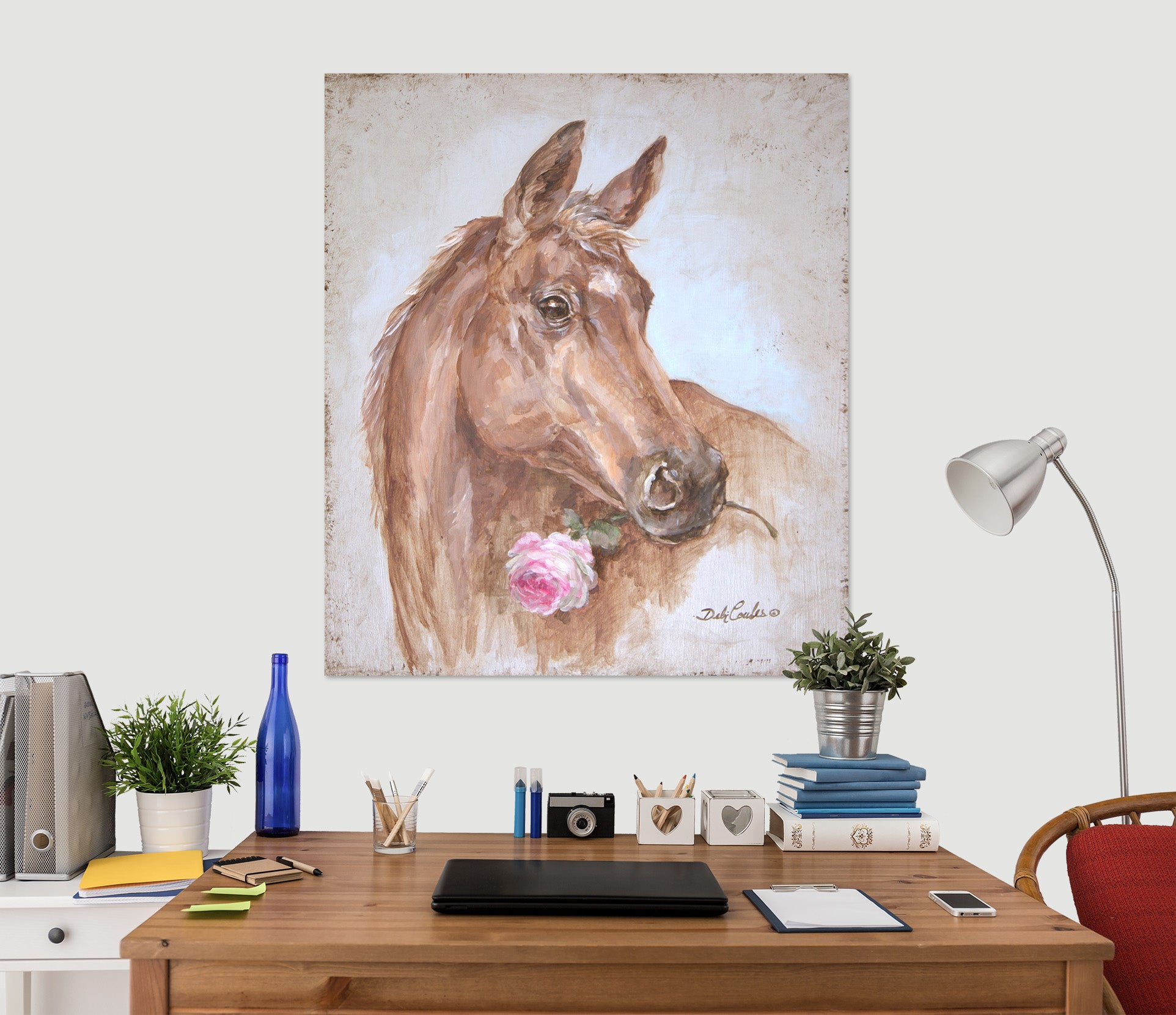 3D Brown Horse 033 Debi Coules Wall Sticker