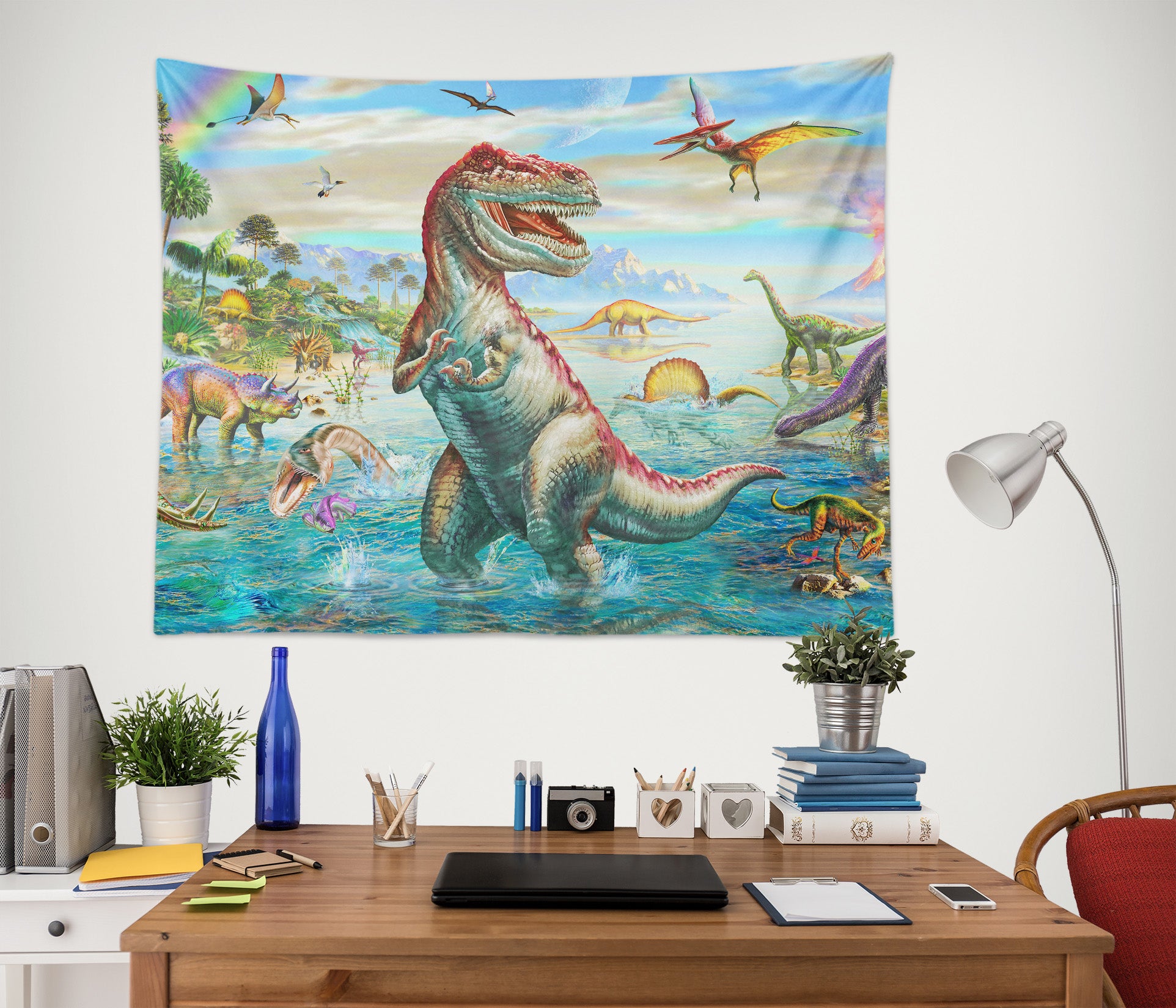 3D Dinosaur Pterosaur 732 Adrian Chesterman Tapestry Hanging Cloth Hang