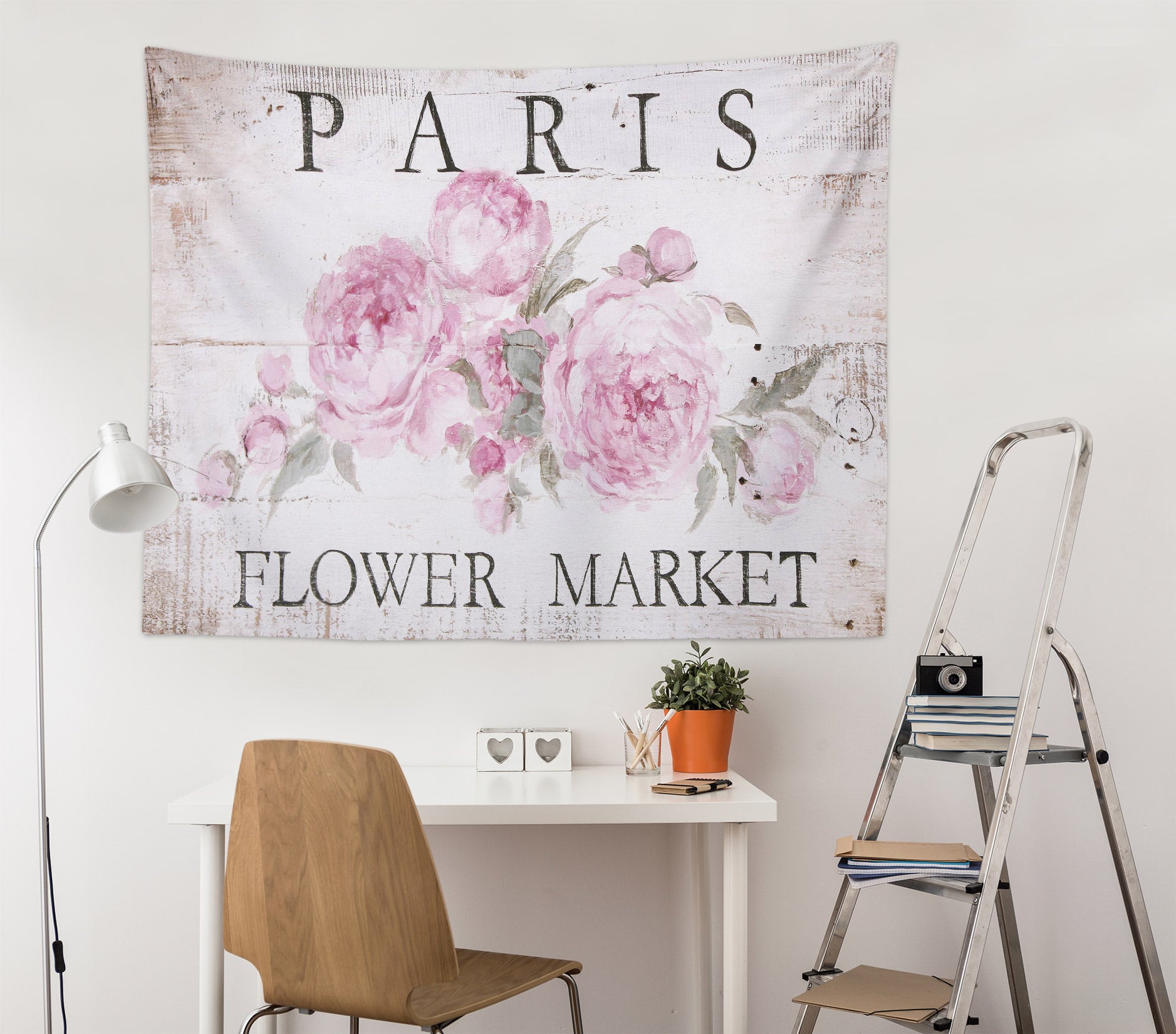 3D Pink Flowers Letter 111181 Debi Coules Tapestry Hanging Cloth Hang