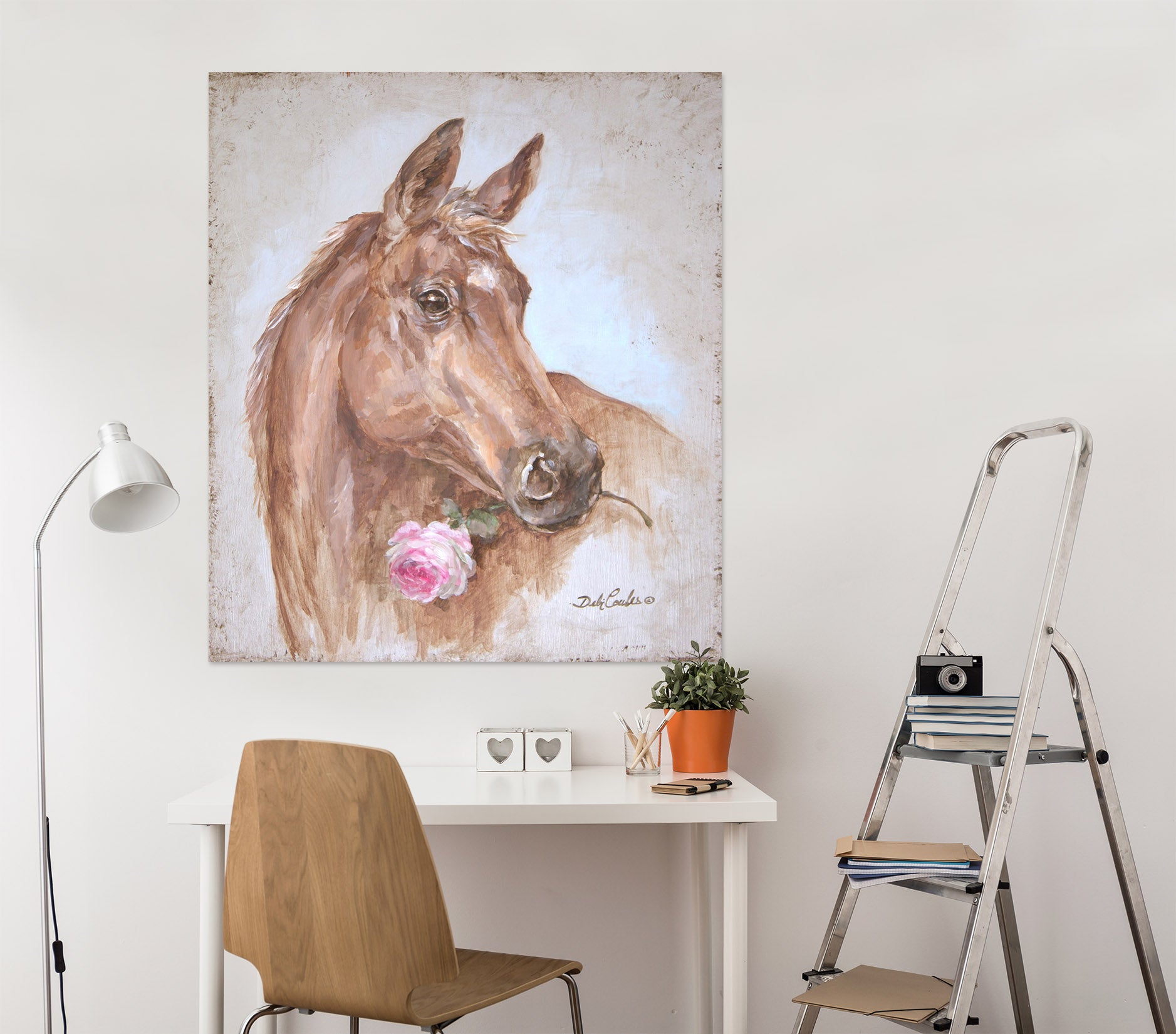 3D Brown Horse 033 Debi Coules Wall Sticker