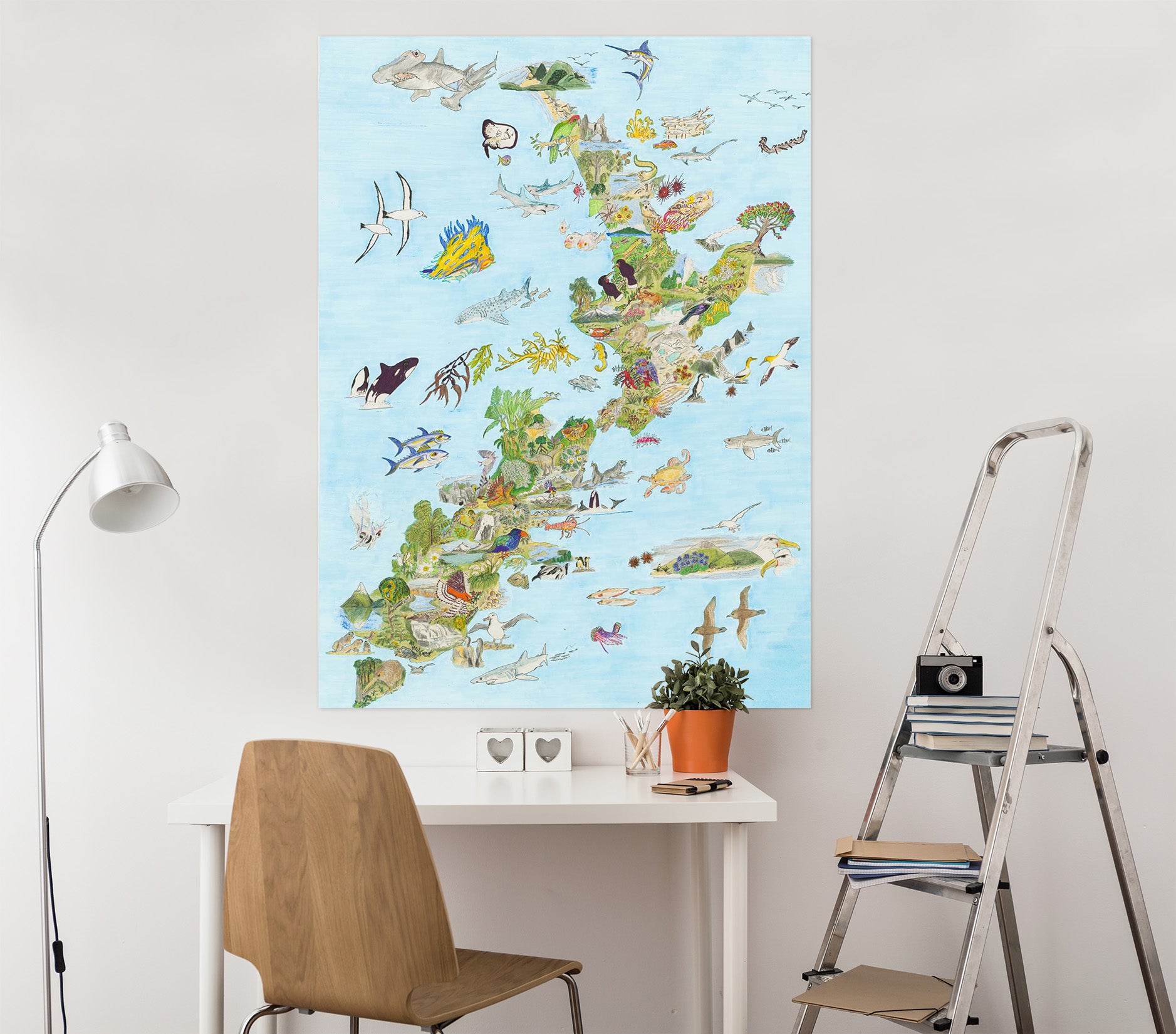 3D Straight Island 026 Michael Sewell Wall Sticker