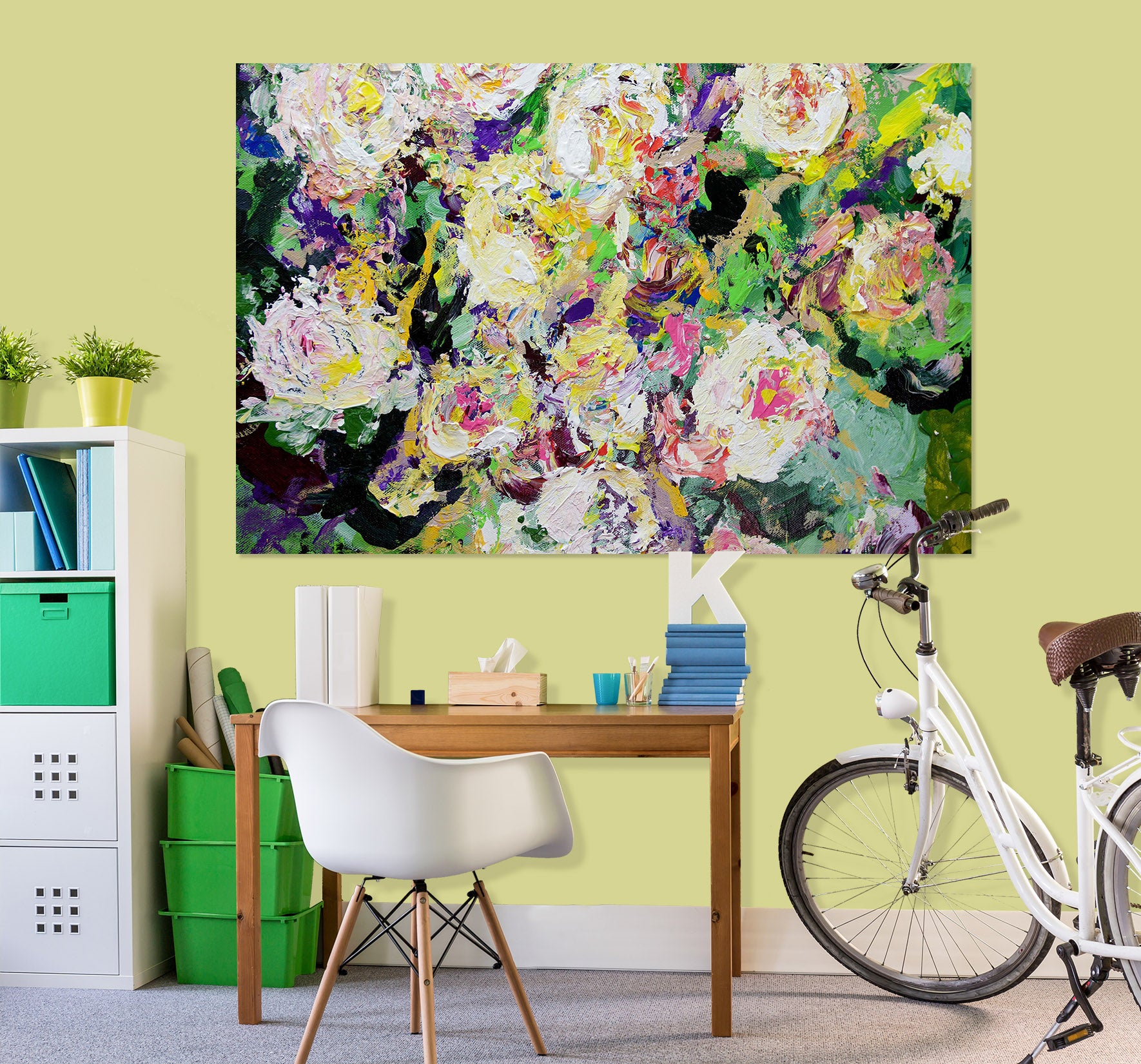 3D Painted Flowers 259 Allan P. Friedlander Wall Sticker