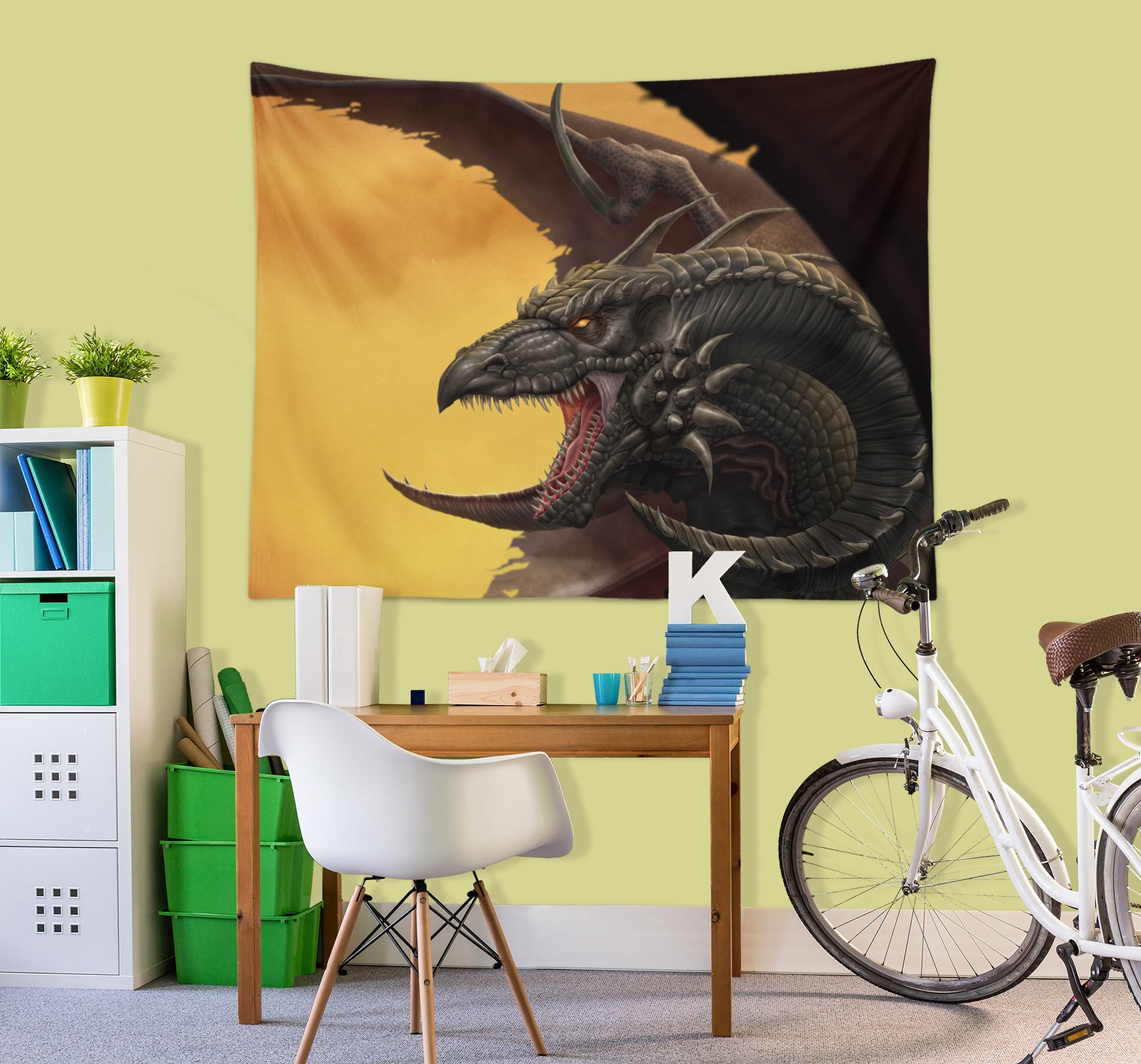 3D Dragon 121190 Tom Wood Tapestry Hanging Cloth Hang