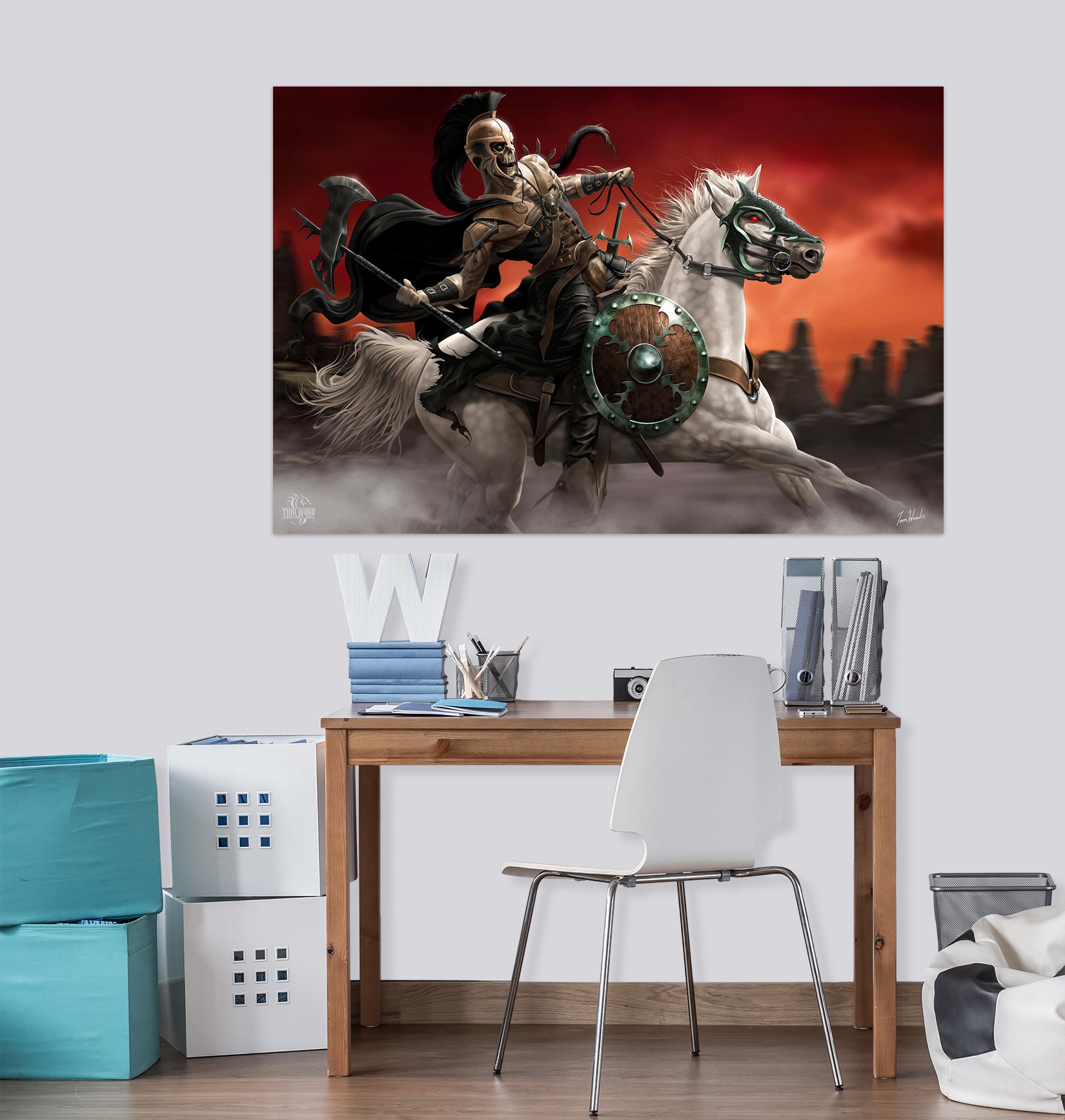 3D Knight Horse 5103 Tom Wood Wall Sticker