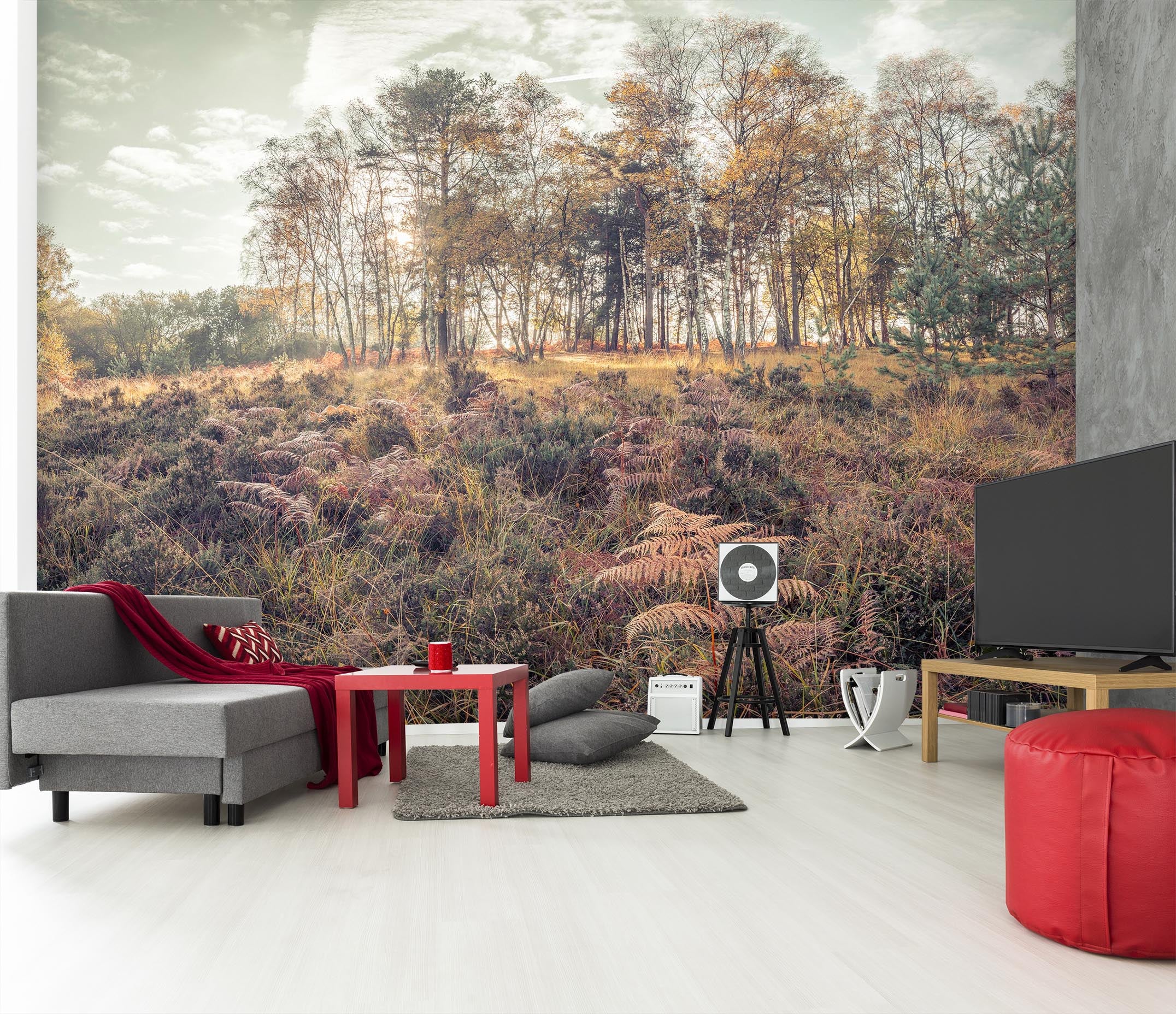 3D Autumn Meadow 6195 Assaf Frank Wall Mural Wall Murals