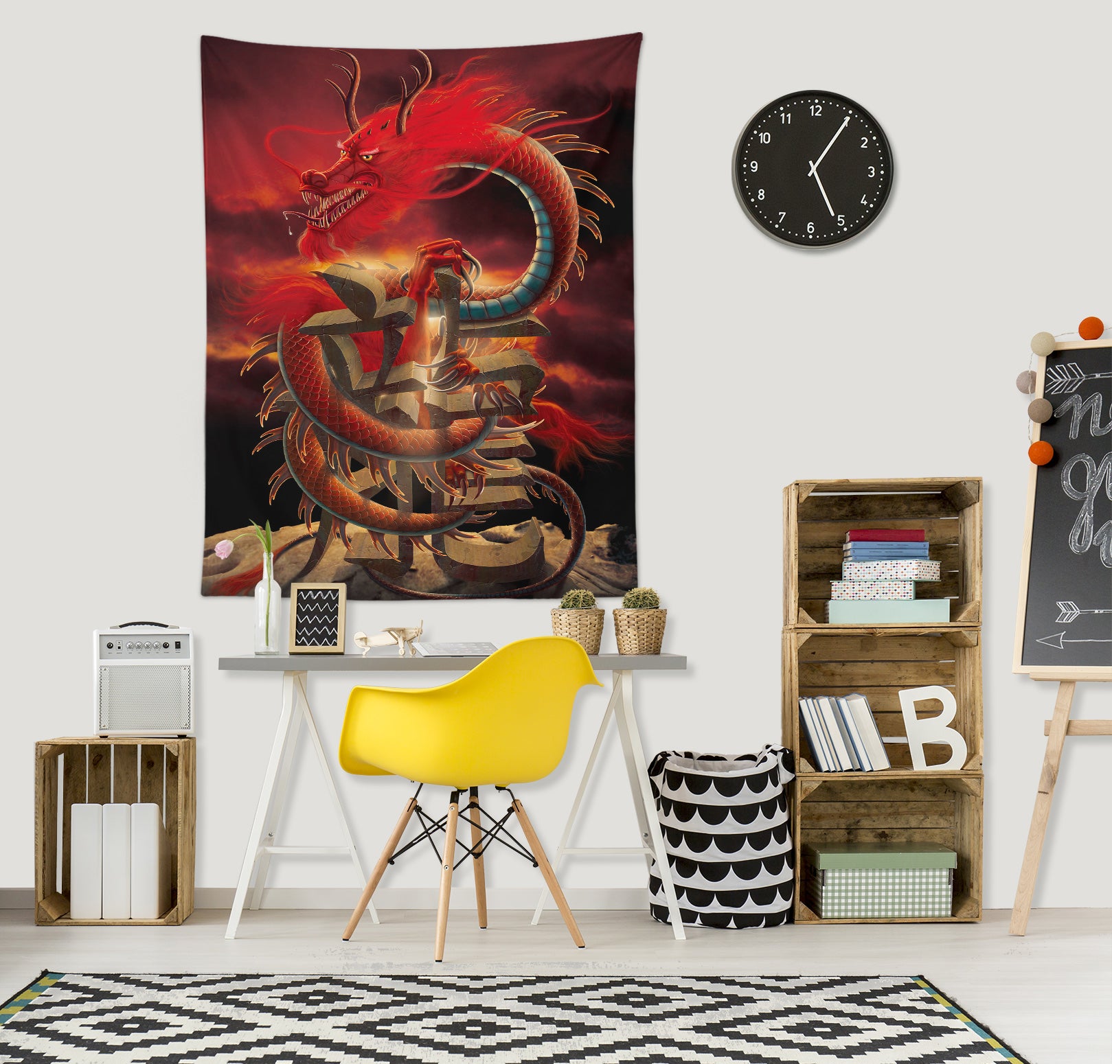 3D Dragon 116219 Vincent Tapestry Hanging Cloth Hang